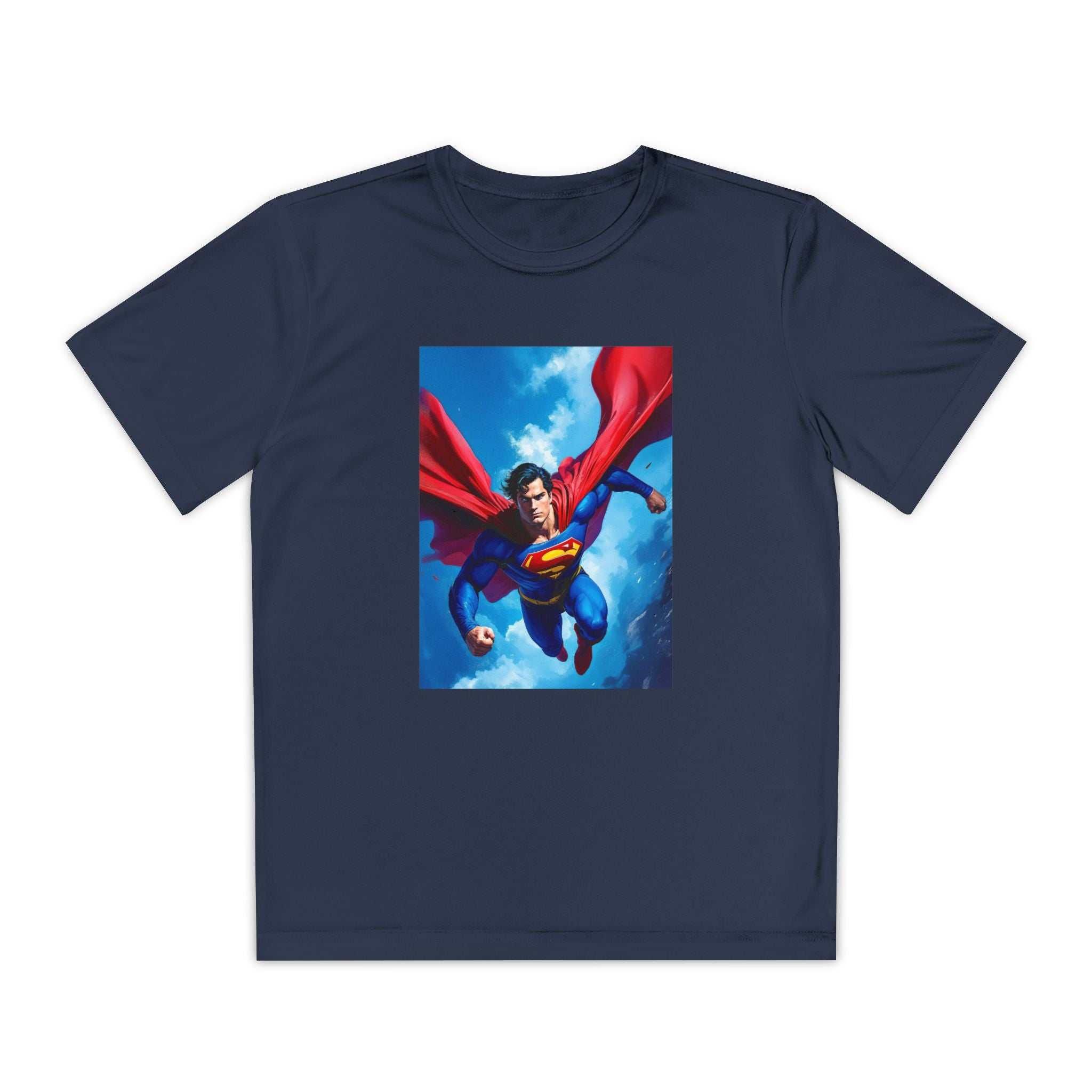 Superman Superhero Marvel T-Shirt, Youth Competitor Tee,  Kids Comic Book Hero Top, Children's Graphic Tee, Youth Super Power T-Shirt