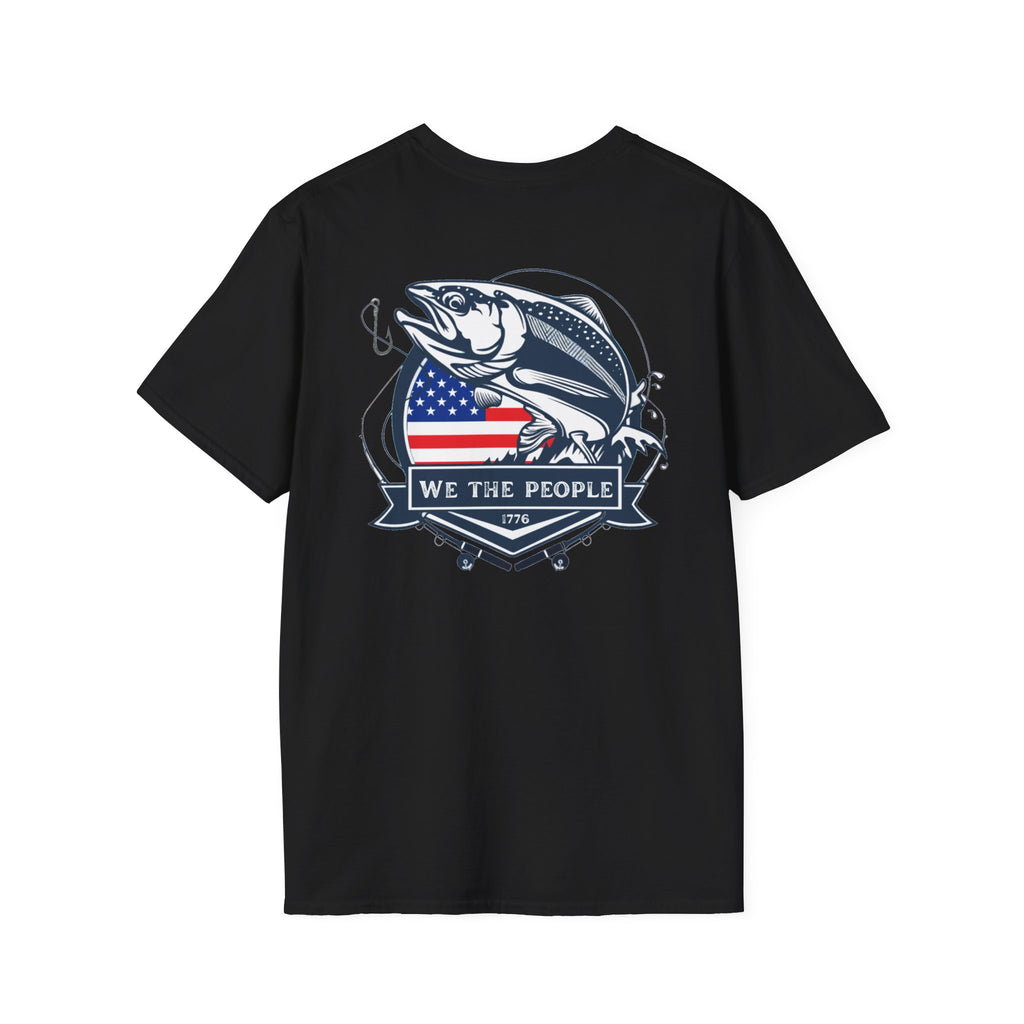 We The People Fishing Patriotic Tshirt, American Flag Tee, USA Independence Day Top, Patriotic Graphic Tee, Unisex Patriotic