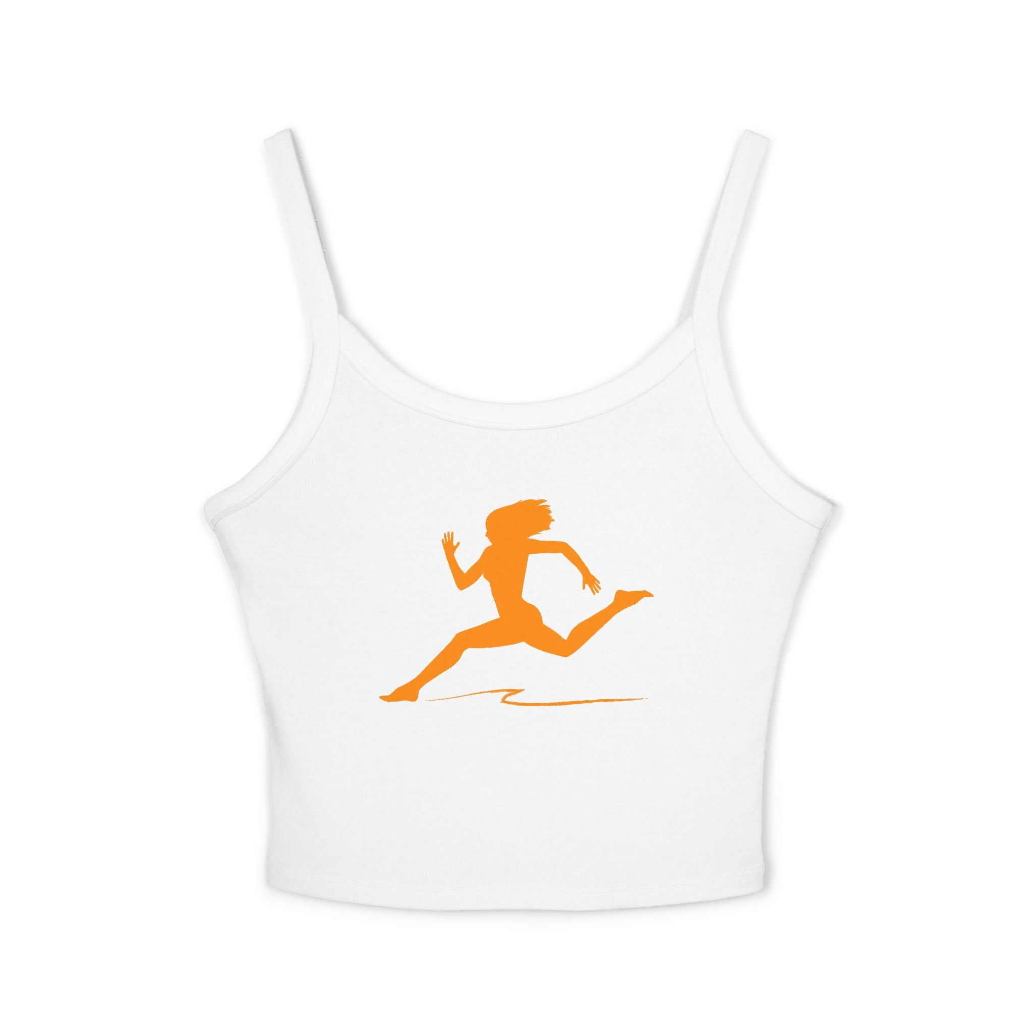 Running Woman Tank Top, Athletic Workout Top, Fitness Sleeveless Shirt, Jogging Muscle Tee, Exercise Gym Cami