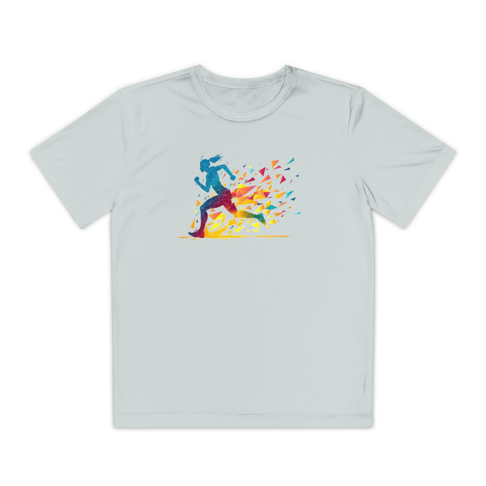 Running Youth T-Shirt Sports Graphic Tee, Cool Athletic Shirt for Kids, Perfect for Sports Events, Team Spirit