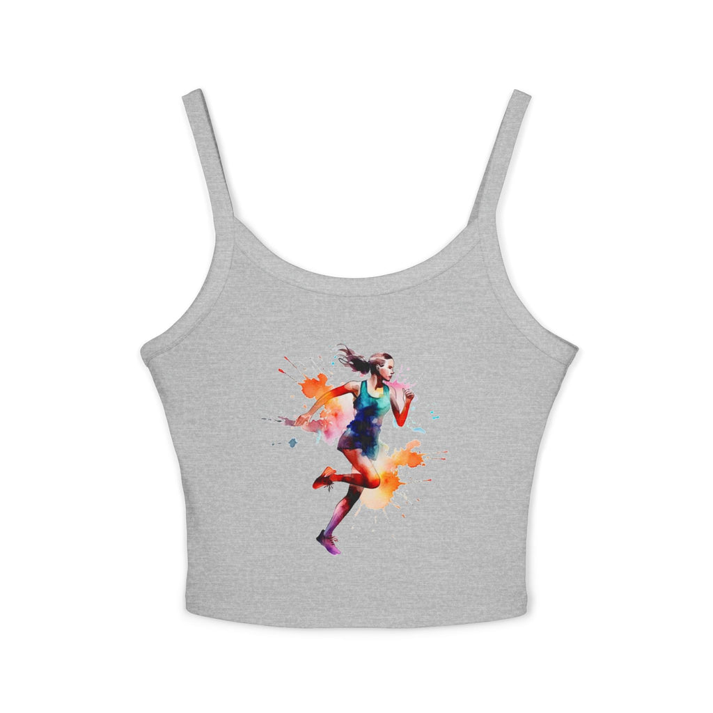 Running Woman Tank Top, Athletic Workout Top, Fitness Sleeveless Shirt, Jogging Muscle Tee, Exercise Gym Cami