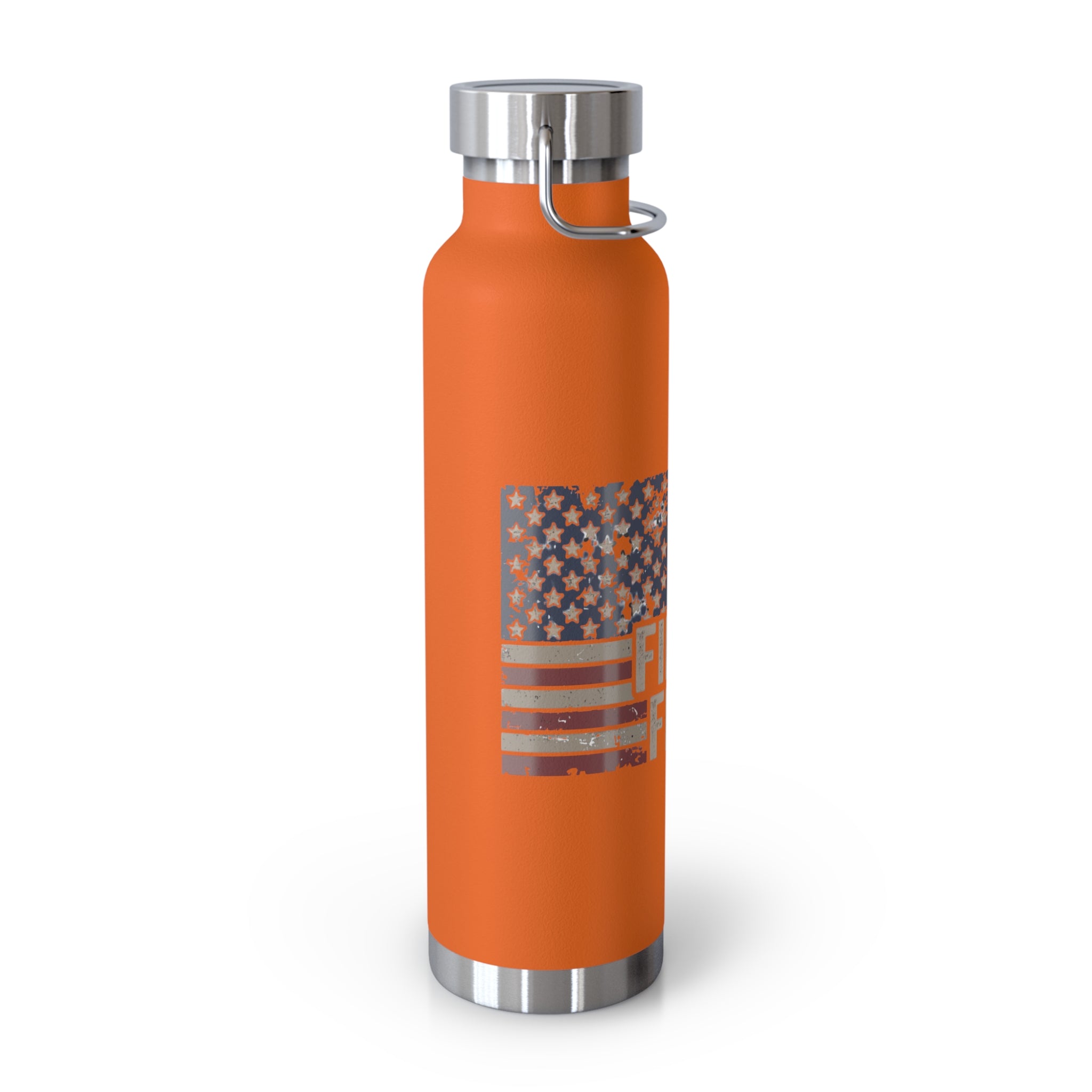 Faith Family Firearms Freedom Flag Patriotic Copper Insulated Water Bottle