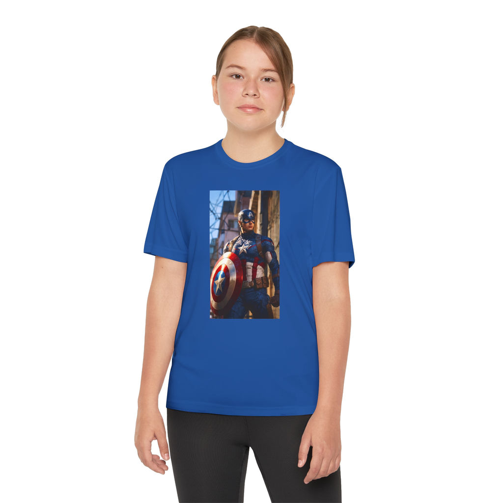 Captain America Superhero Marvel Patriotic, Kids Graphic T-Shirt, Boys Hero Top, Girls Comic Book Clothing, Birthday