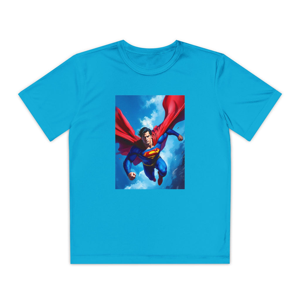 Superman Superhero Marvel T-Shirt, Youth Competitor Tee,  Kids Comic Book Hero Top, Children's Graphic Tee, Youth Super Power T-Shirt
