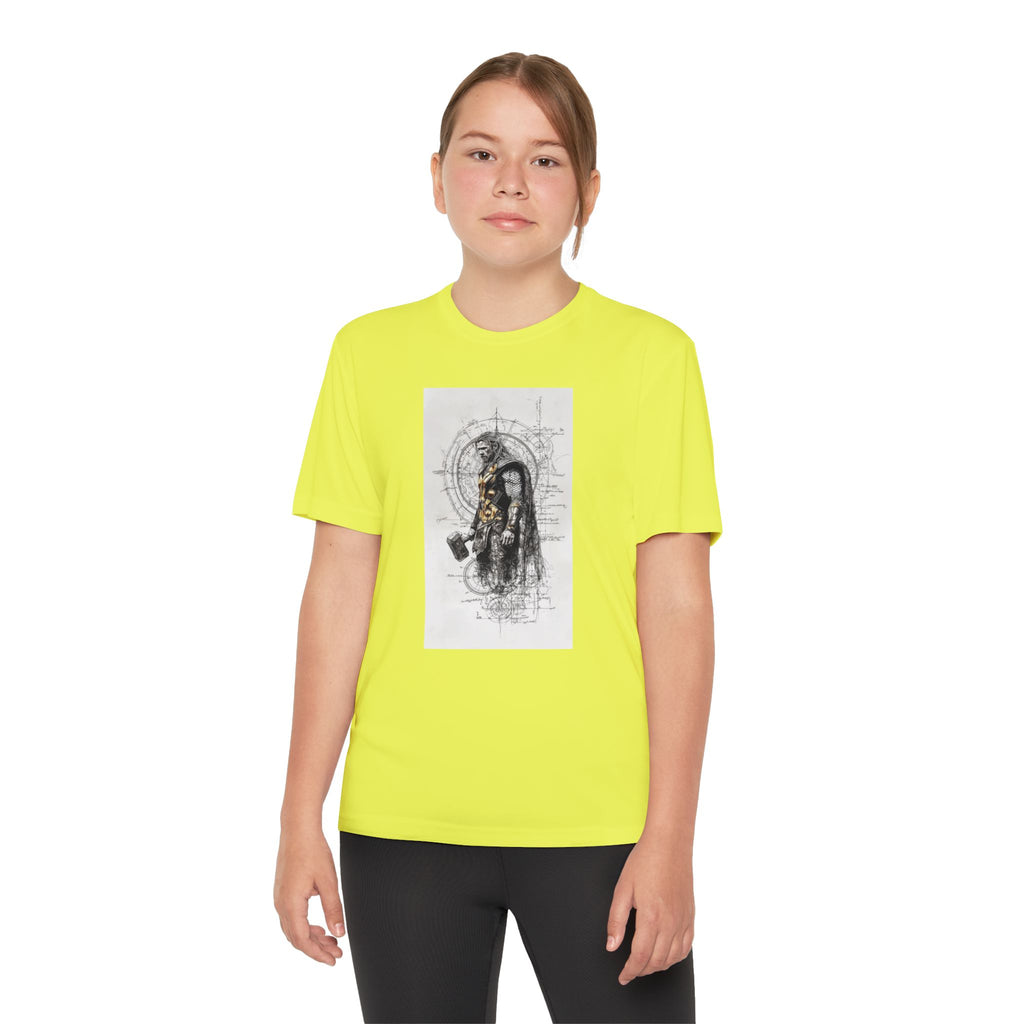 Superhero Youth T-Shirt Sports Graphic Tee, Cool Athletic Shirt for Kids