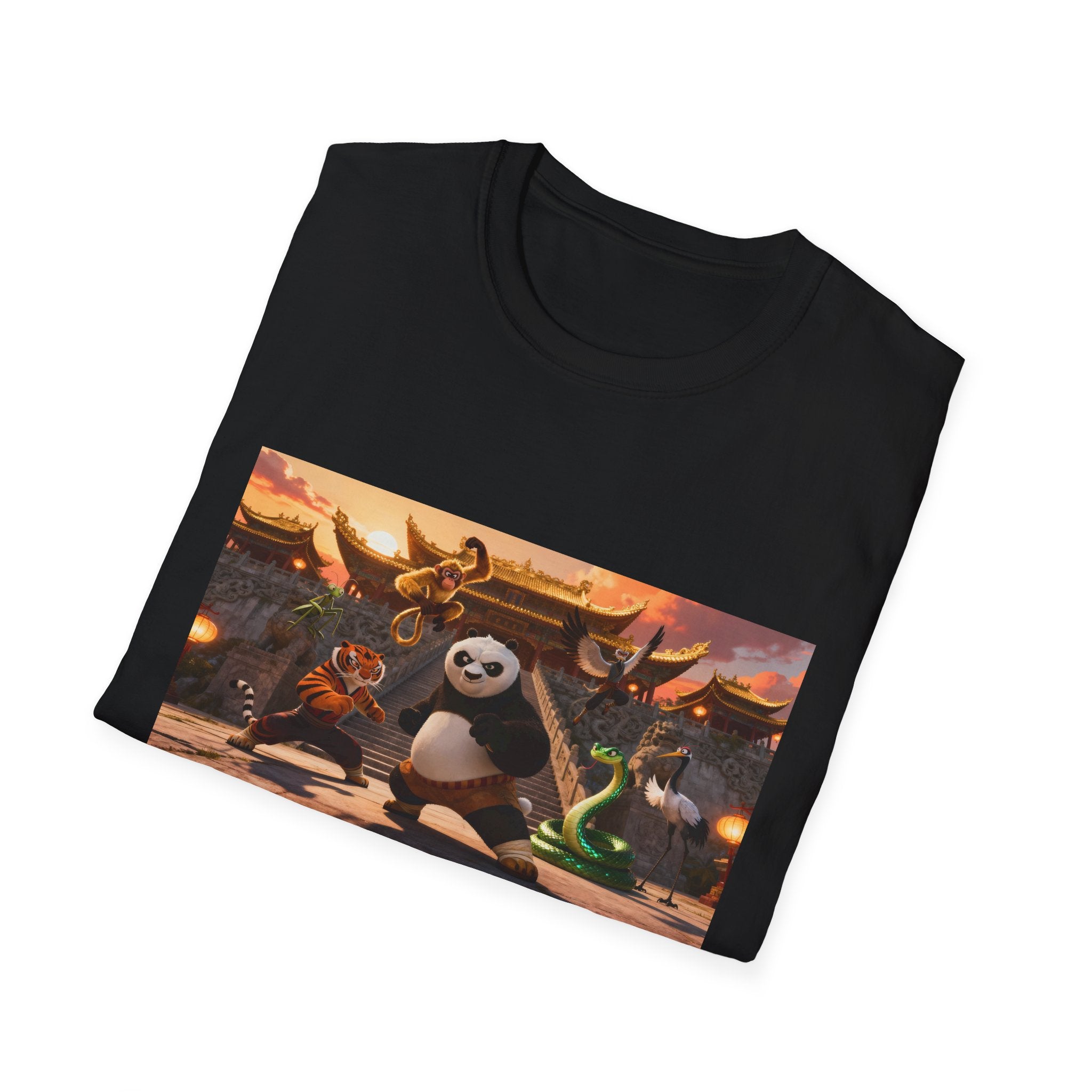 Kung Fu Panda Unisex Softstyle T-Shirt, DreamWorks Animation Youth Competitor Tee, Graphic Tee, Movie Fan Gift, Cult Classic Shirt, Comfy