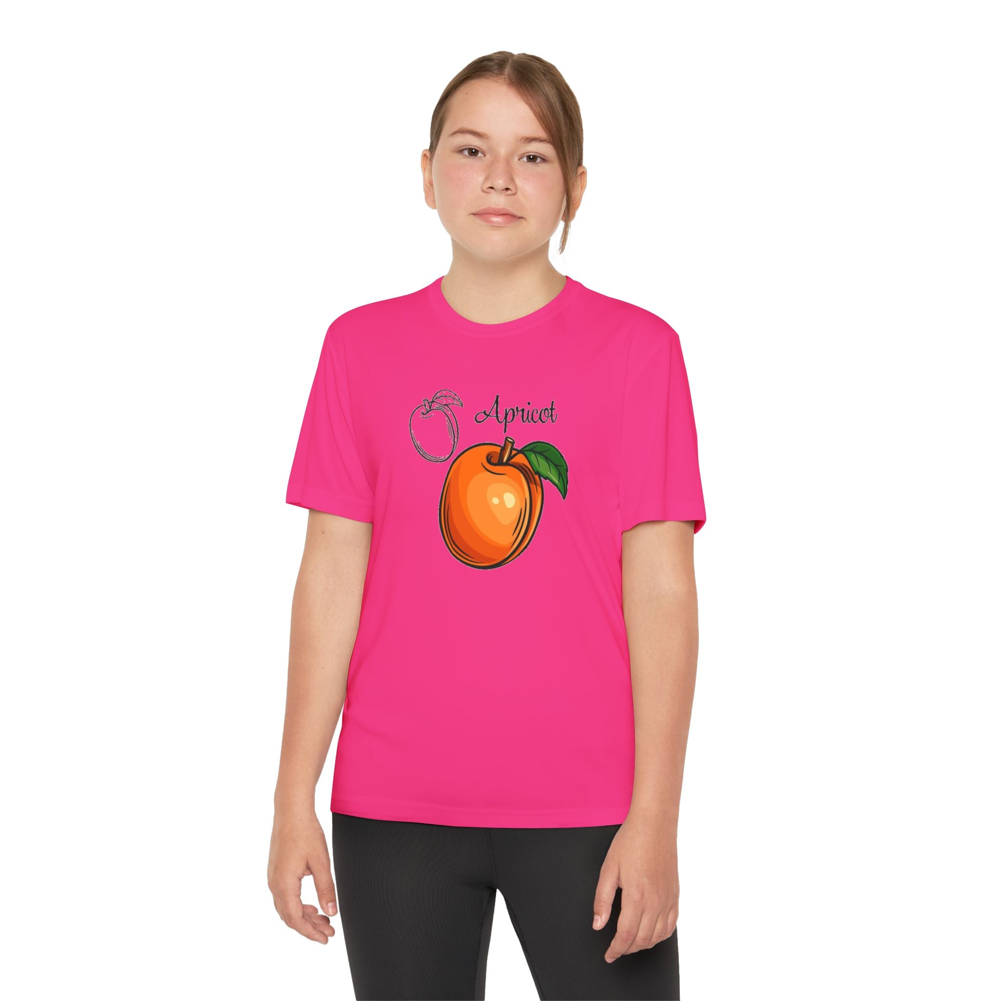Apricot Youth T-Shirt Sports Graphic Tee, Cool Athletic Shirt for Kids, Perfect for Sports Events, Team Spirit
