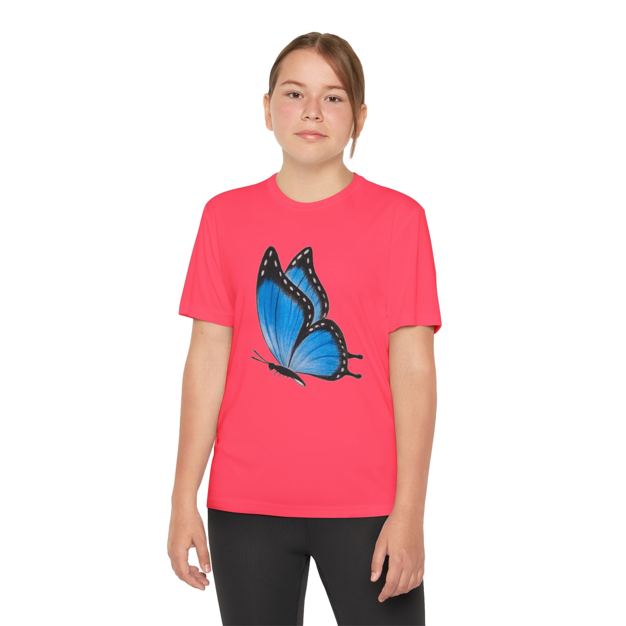 Butterffy Youth T-Shirt Sports Graphic Tee, Cool Athletic Shirt for Kids, Perfect for Sports Events, Team Spirit