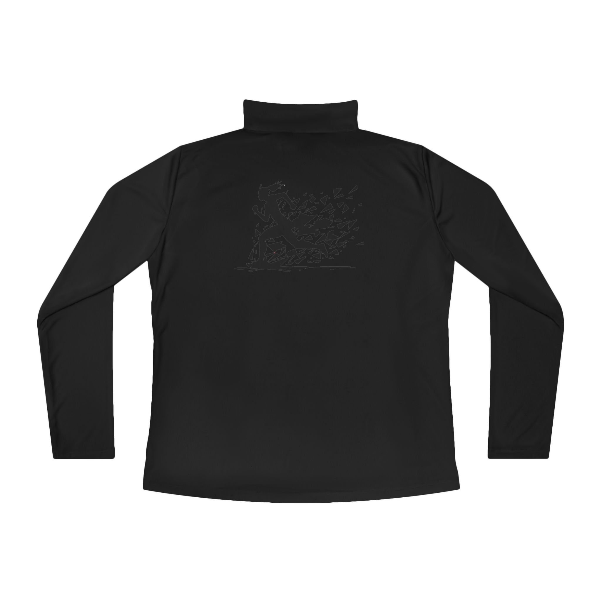 Ladies Quarter-Zip Pullover with Motivational Running Design, Athletic Apparel, Activewear, Sportswear, Fitness Gift, Running Top