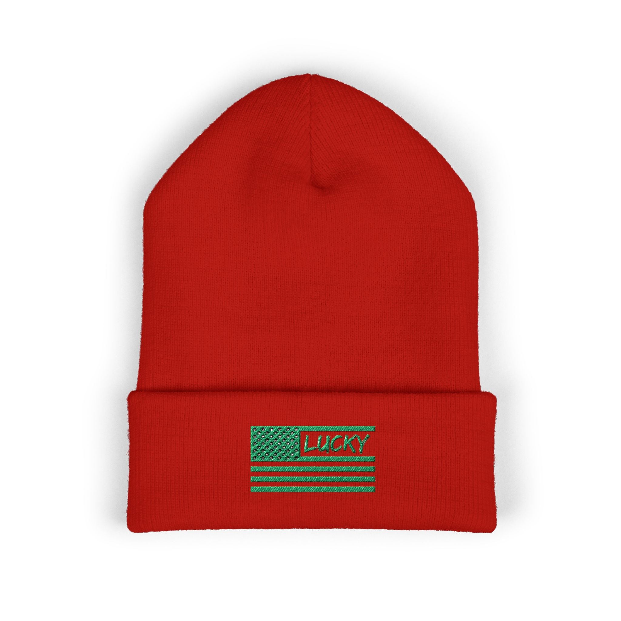 St. Patrick's Day Embroidered Beanie — Classic Cuffed Beanie