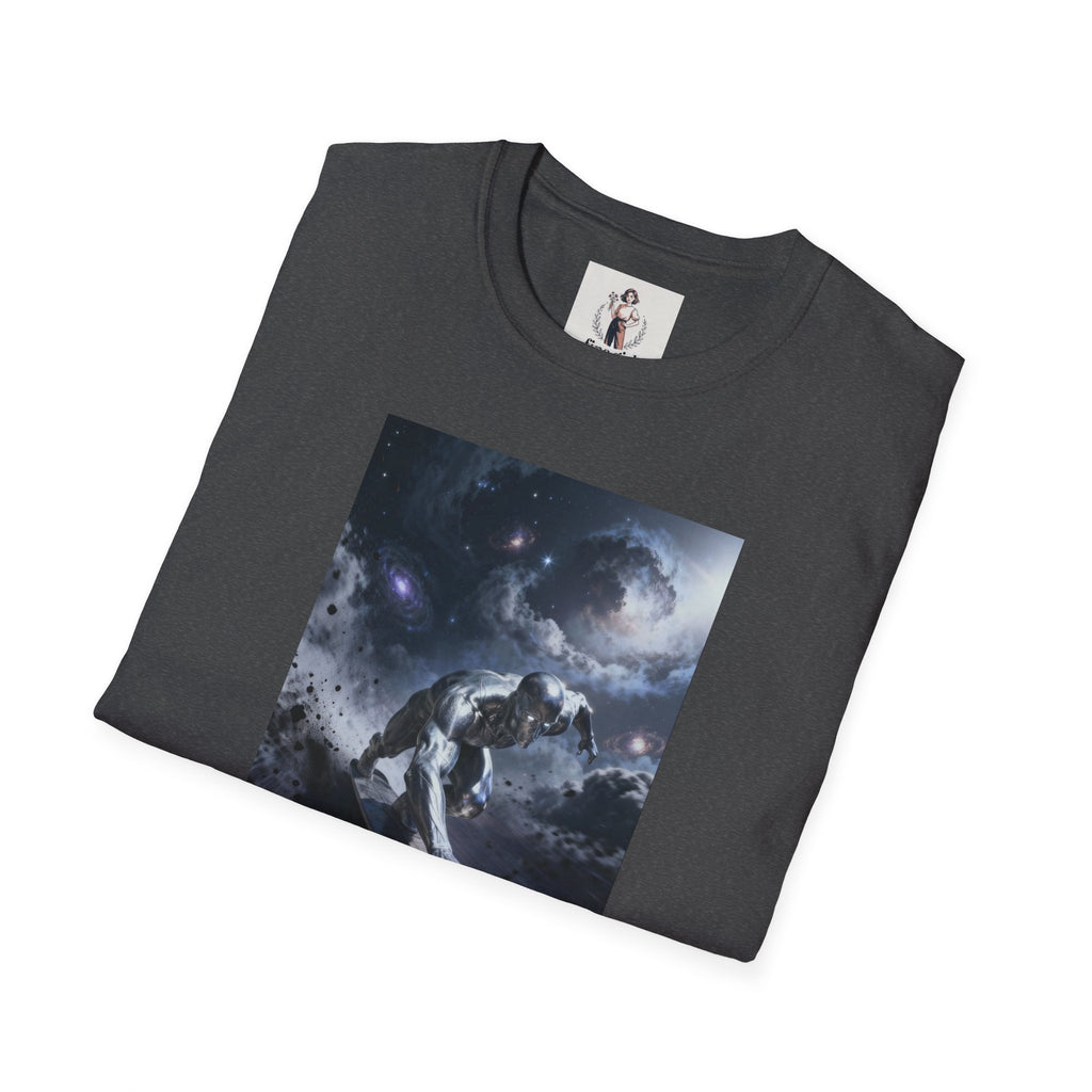 Silver Surfer Superhero Marvel Unisex Softstyle T-Shirt, Comic Book Tee, Geeky Clothing, Cosplay Costume Top