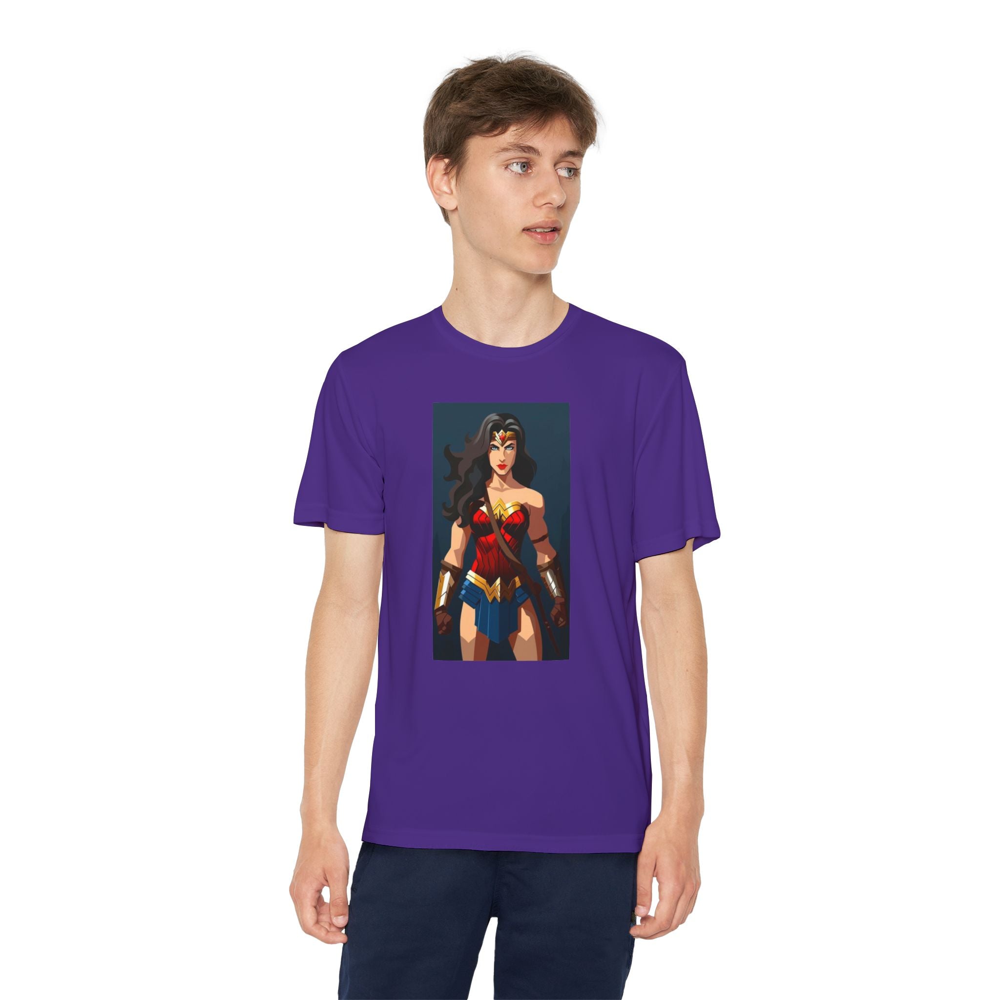 Superhero Youth T-Shirt Sports Graphic Tee, Cool Athletic Shirt for Kids