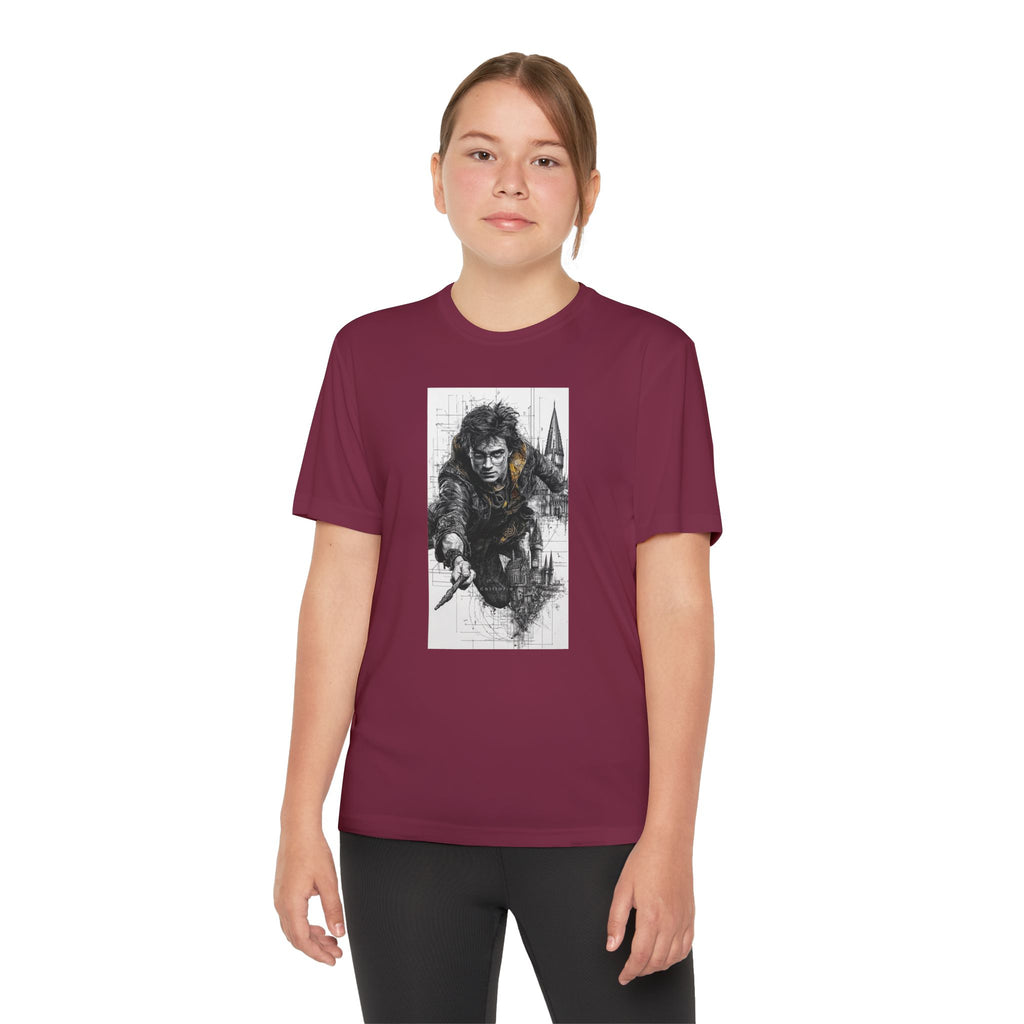 Youth Competitor Tee - Harry Potter, Wizard School Shirt, Magical Kids Top, Hogwarts Fan Gift, Sorcerer's Stone T-Shirt