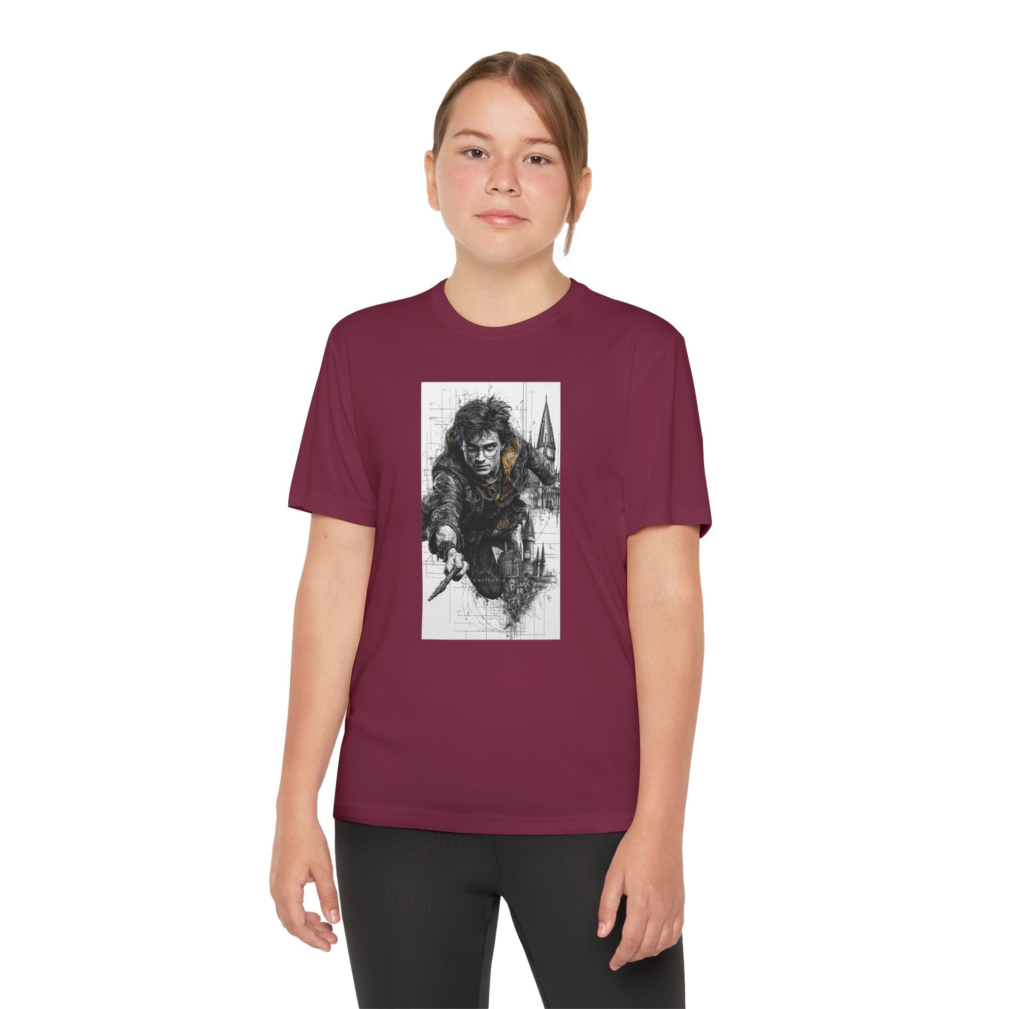 Youth Competitor Tee - Harry Potter, Wizard School Shirt, Magical Kids Top, Hogwarts Fan Gift, Sorcerer's Stone T-Shirt