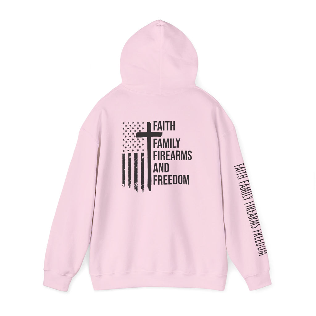 Faith Family Firearms Freedom  Patriotic Hoodie Rebel Spirit Unisex Hoodie