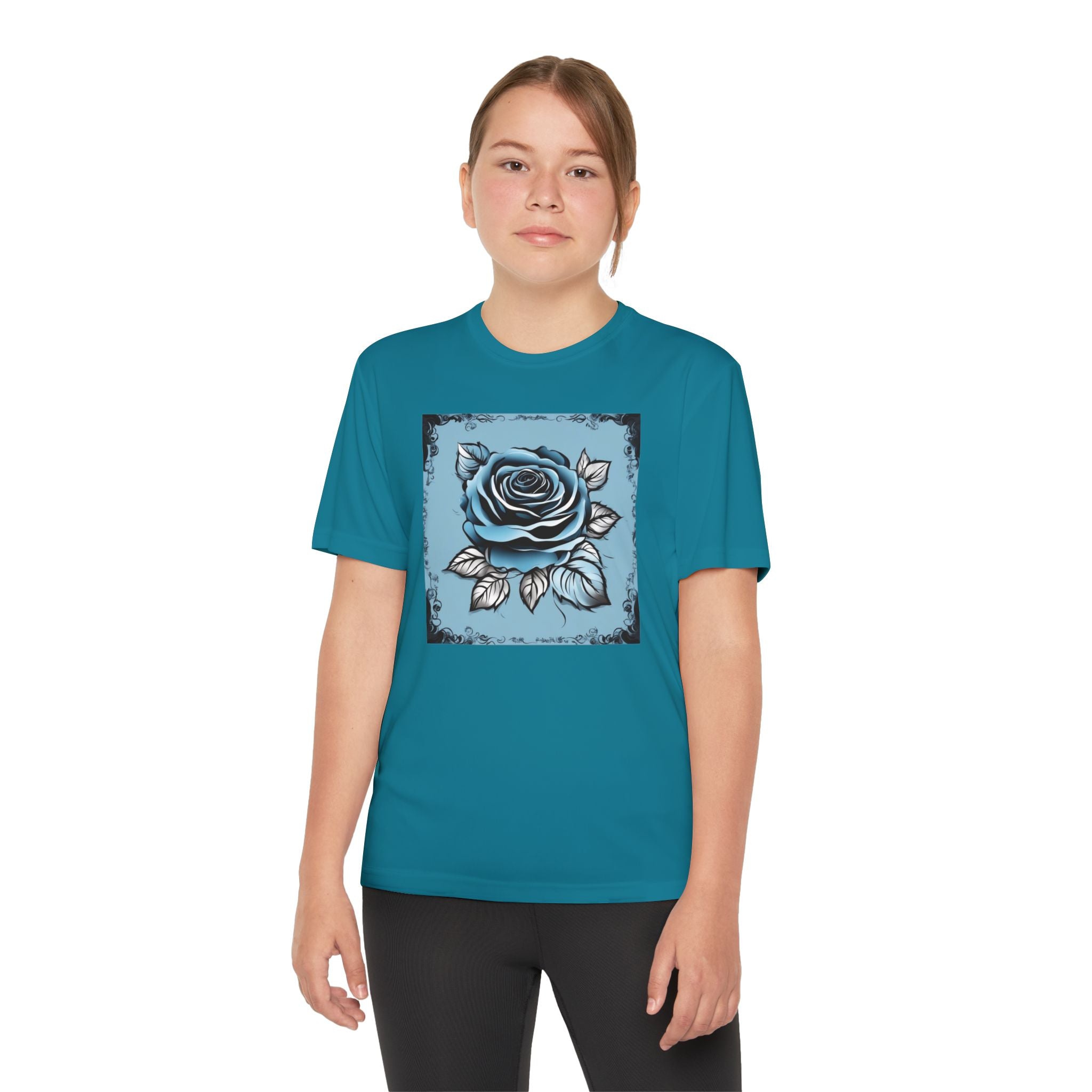 Flower Youth Tshirt, Girls Floral Tee, Kids Spring Shirt, Children's Botanical Top, Teen Blossom T-Shirt