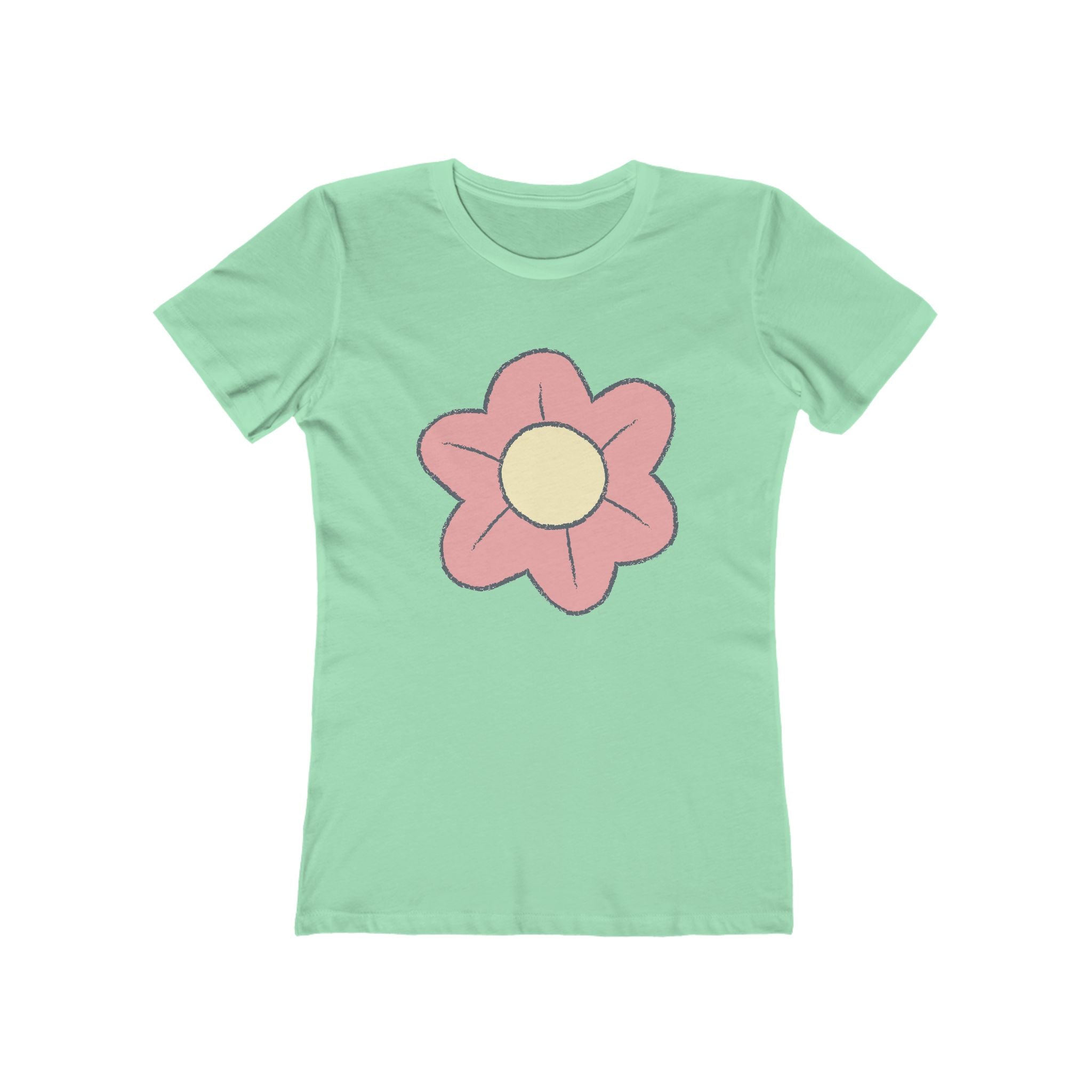 Flower Women's Tshirt, Floral Graphic Tee, Casual Top for Her, Spring Blossom Shirt, Botanical Print Blouse