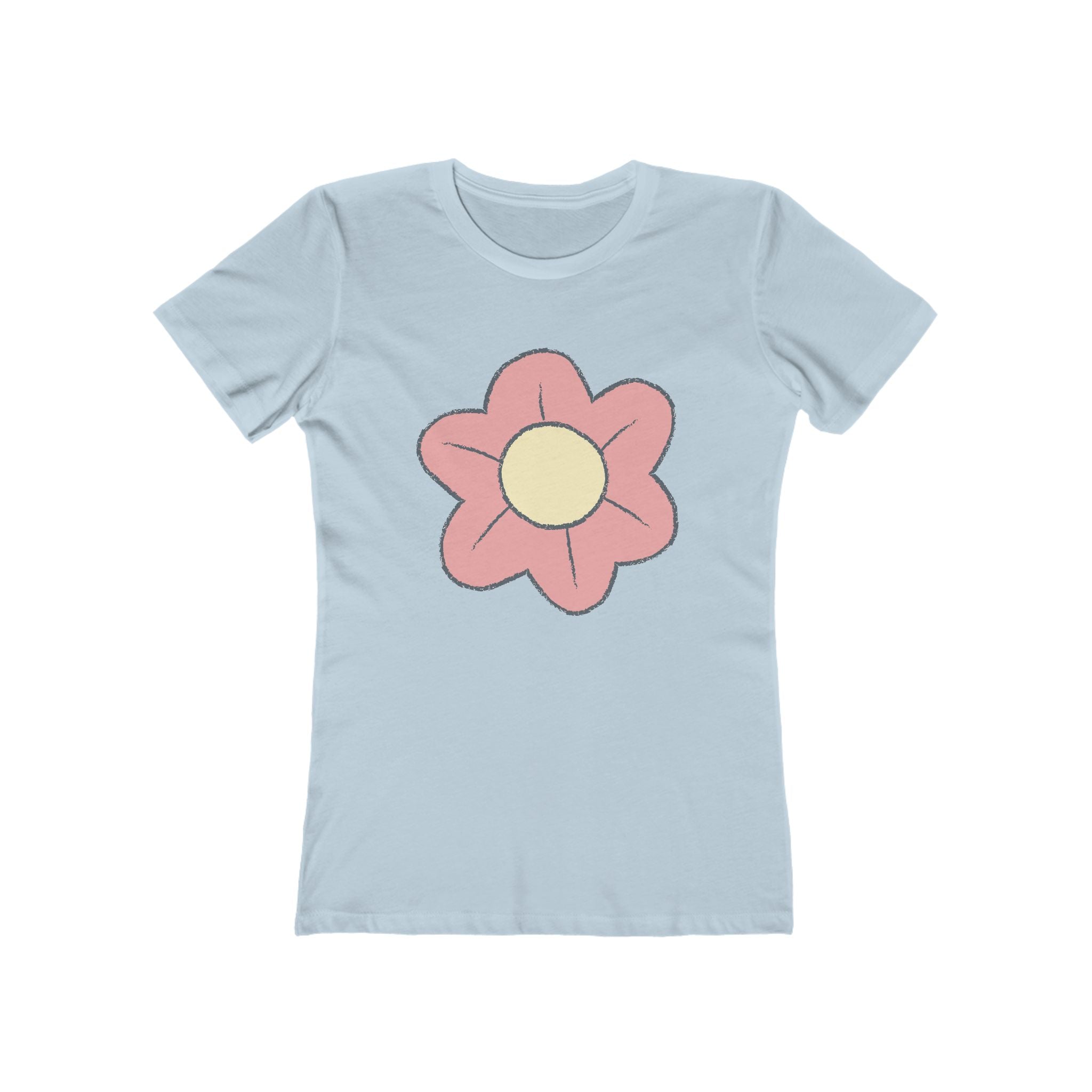 Flower Women's Tshirt, Floral Graphic Tee, Casual Top for Her, Spring Blossom Shirt, Botanical Print Blouse