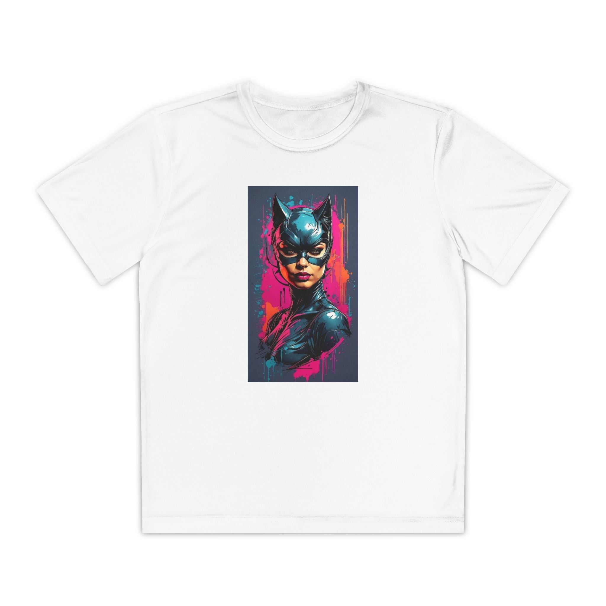 Superhero Youth T-Shirt Sports Graphic Tee, Cool Athletic Shirt for Kids