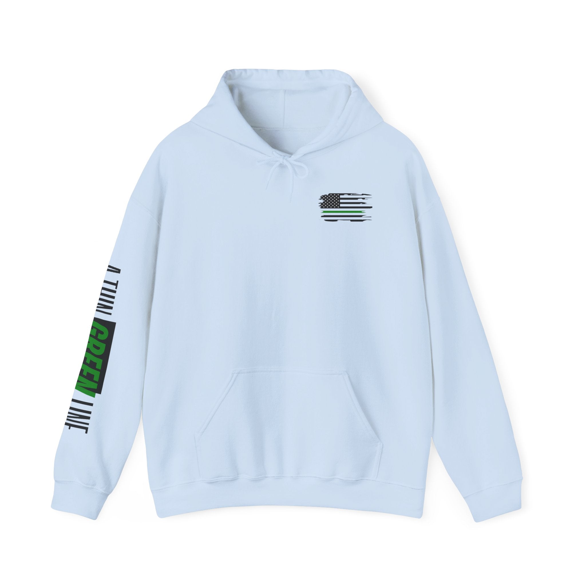 Military Patriotic Hoodie, Thin Green Line Sweatshirt, Unisex Hooded Jacket, Support Our Troops Apparel, Military Gift, Patriotic Clothing