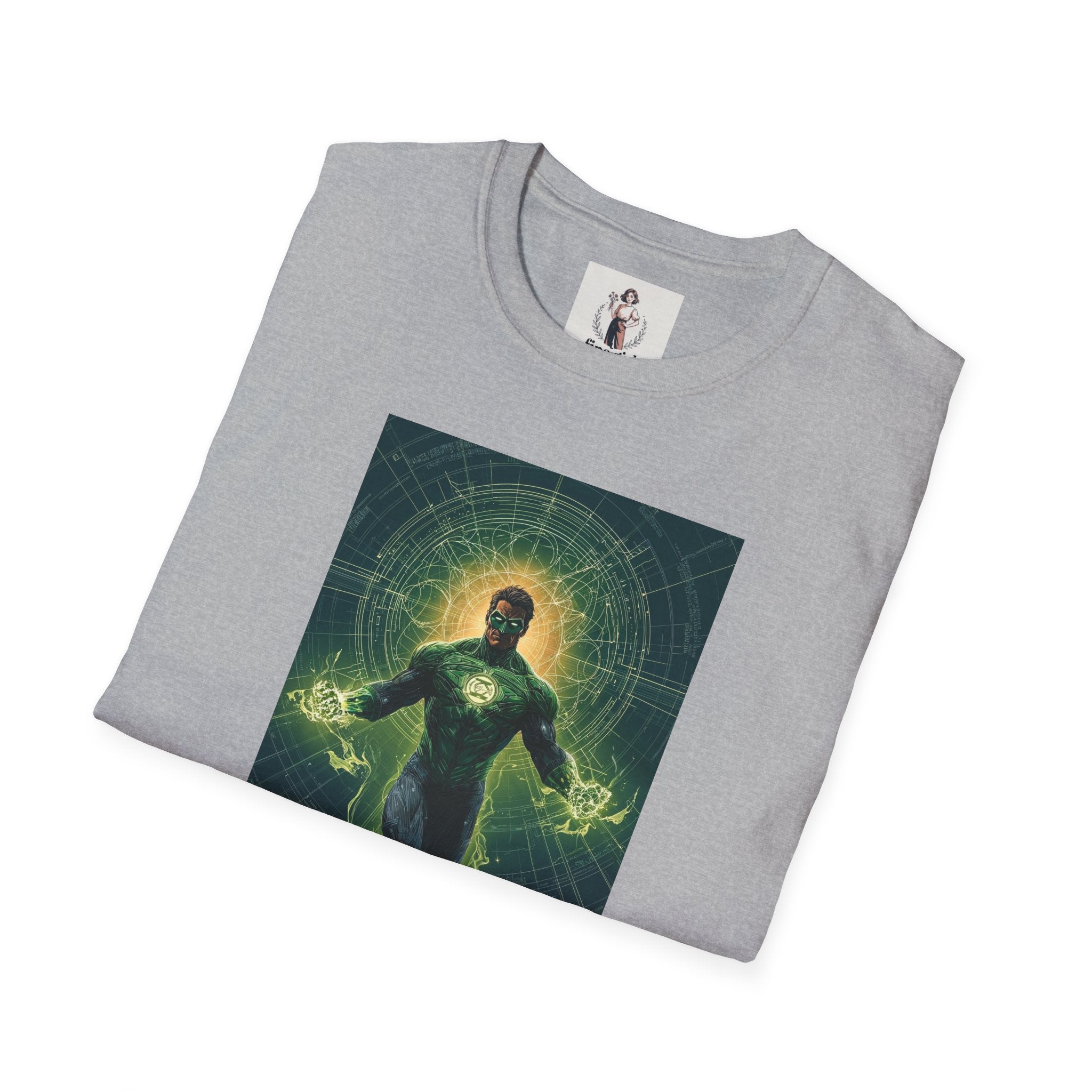 Green Lantern Superhero Marvel Unisex Softstyle T-Shirt, Comic Book Tee, Graphic Novel Shirt, Geeky Clothing, Cosplay Costume Top