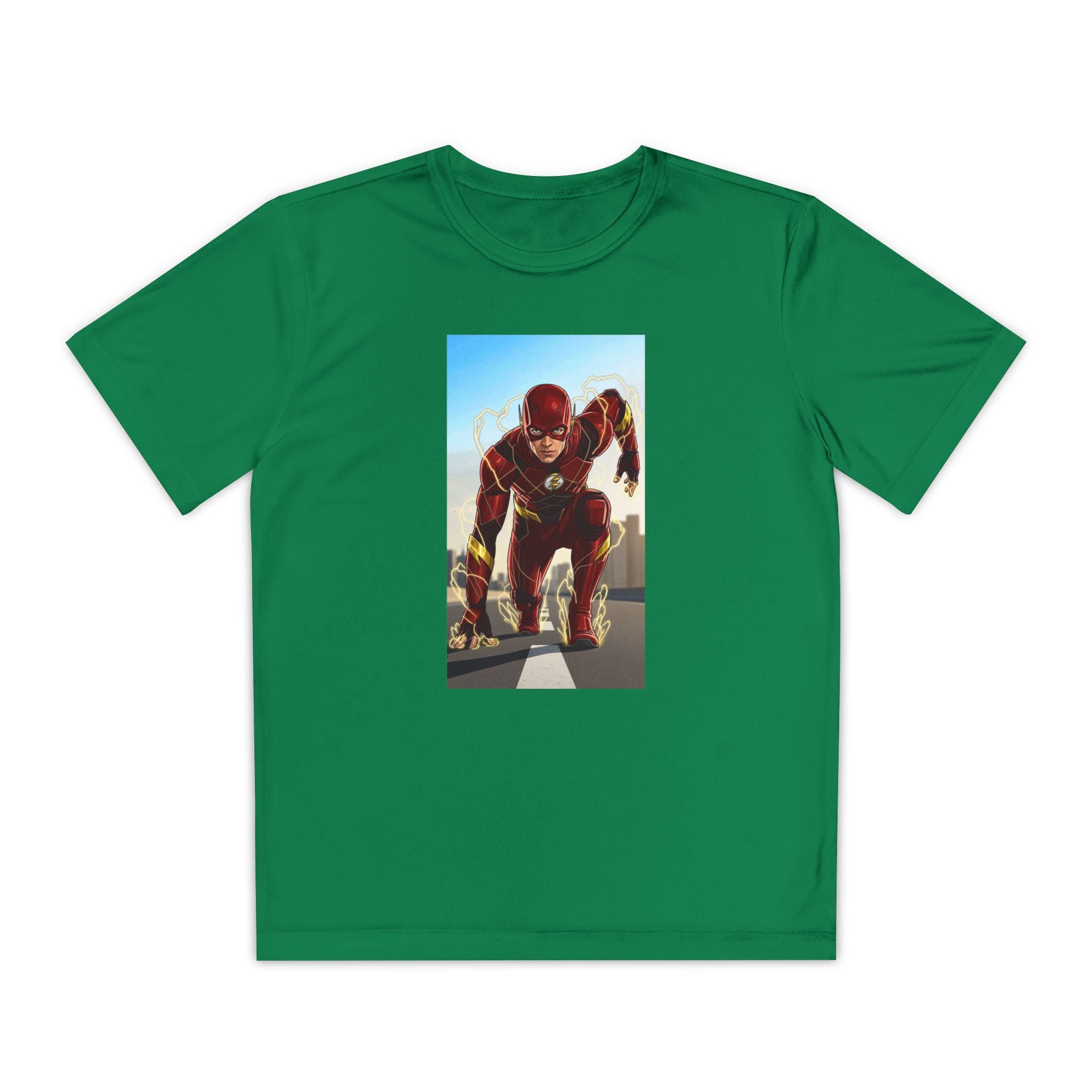 The Flash Superhero Marvel Youth T-Shirt, Kid's Superhero Tee, Children's Graphic Shirt, Comic Book Character Top, Kids Costume Apparel
