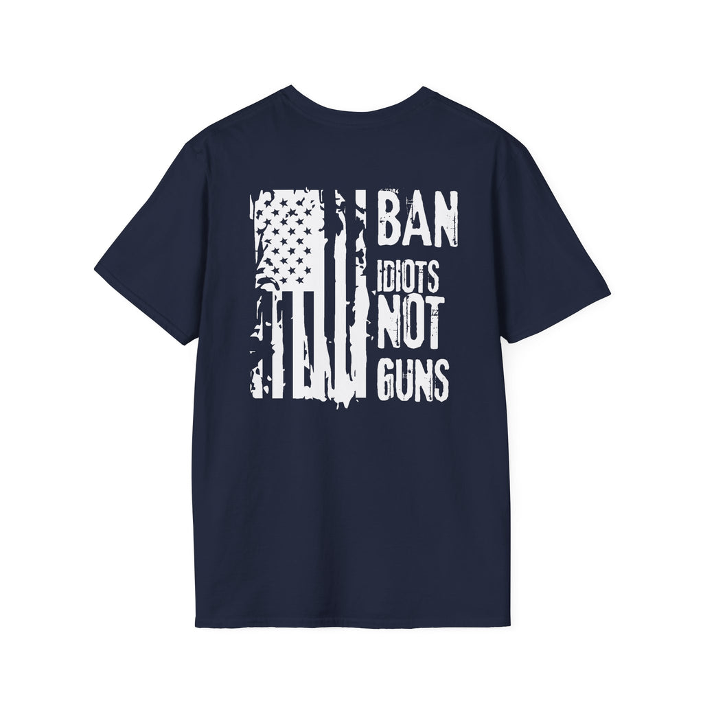 Ban Idiots Not Guns Patriotic Tshirt, American Flag Tee, 4th of July Shirt, Patriotic Graphic Tee, Unisex Patriotic