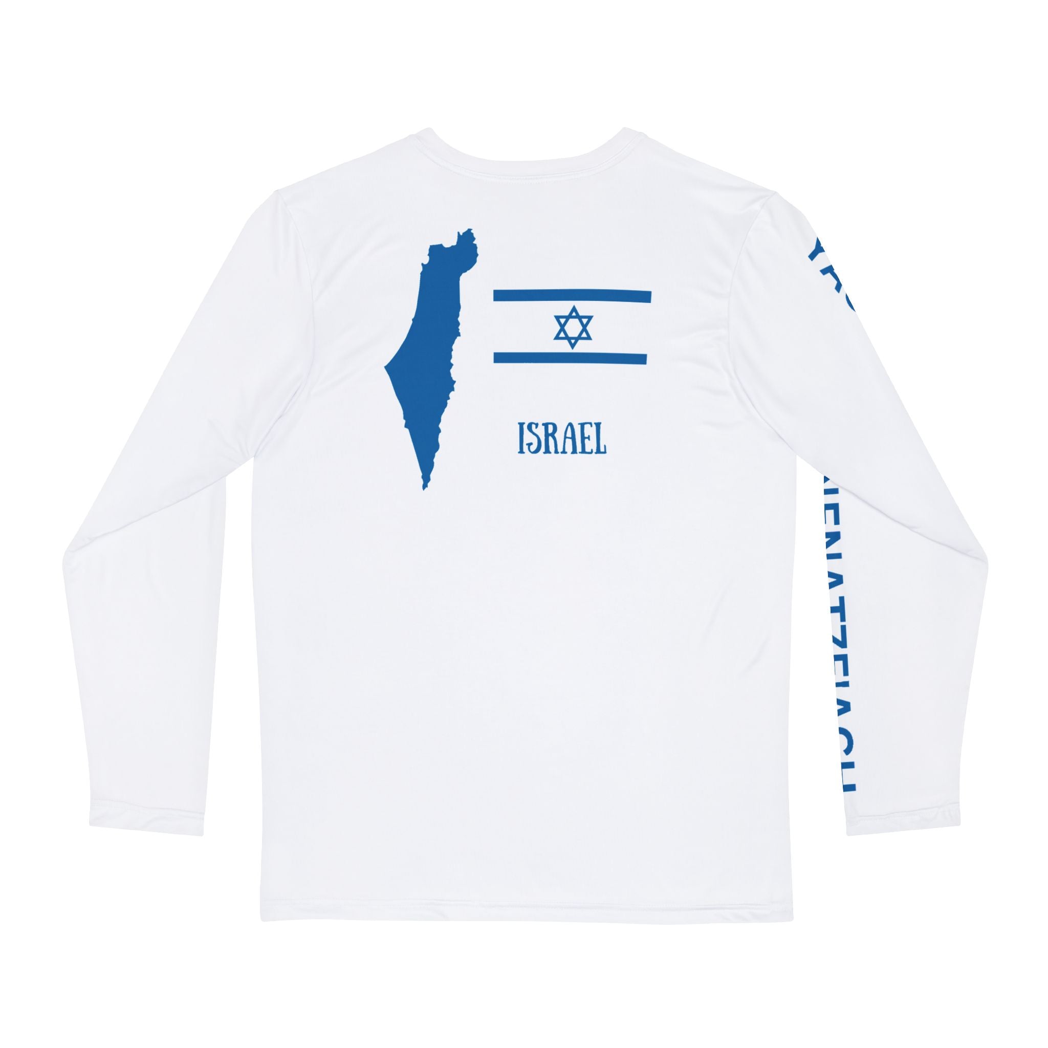 Patriotic Men's Shirt, Israel Pride Long Sleeve Tee, Israeli Flag Graphic Top, Independence Day Apparel, Jewish Heritage Clothing