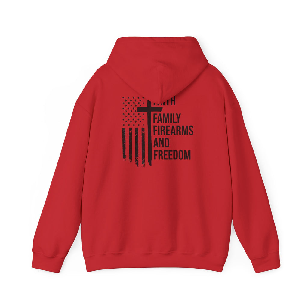 Hooded Sweatshirt - Faith Family Firearms Freedom Design