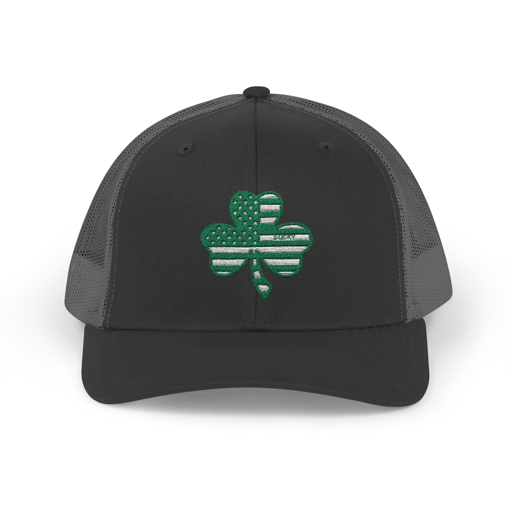 St. Patrick's Day Lucky 4-Leaf Clover Snapback Trucker Cap