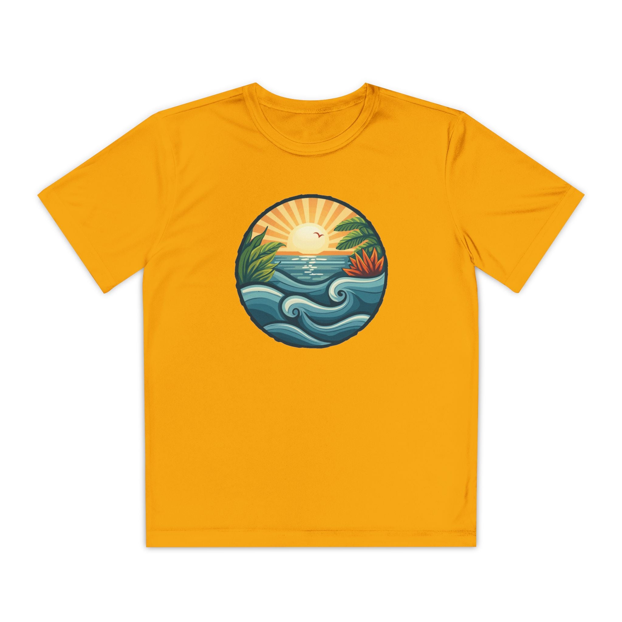 Beach Shirt Youth Competitor Tee, Kids Surf Tee, Summer Vacation Top, Ocean Lover T-Shirt, Coastal Clothing