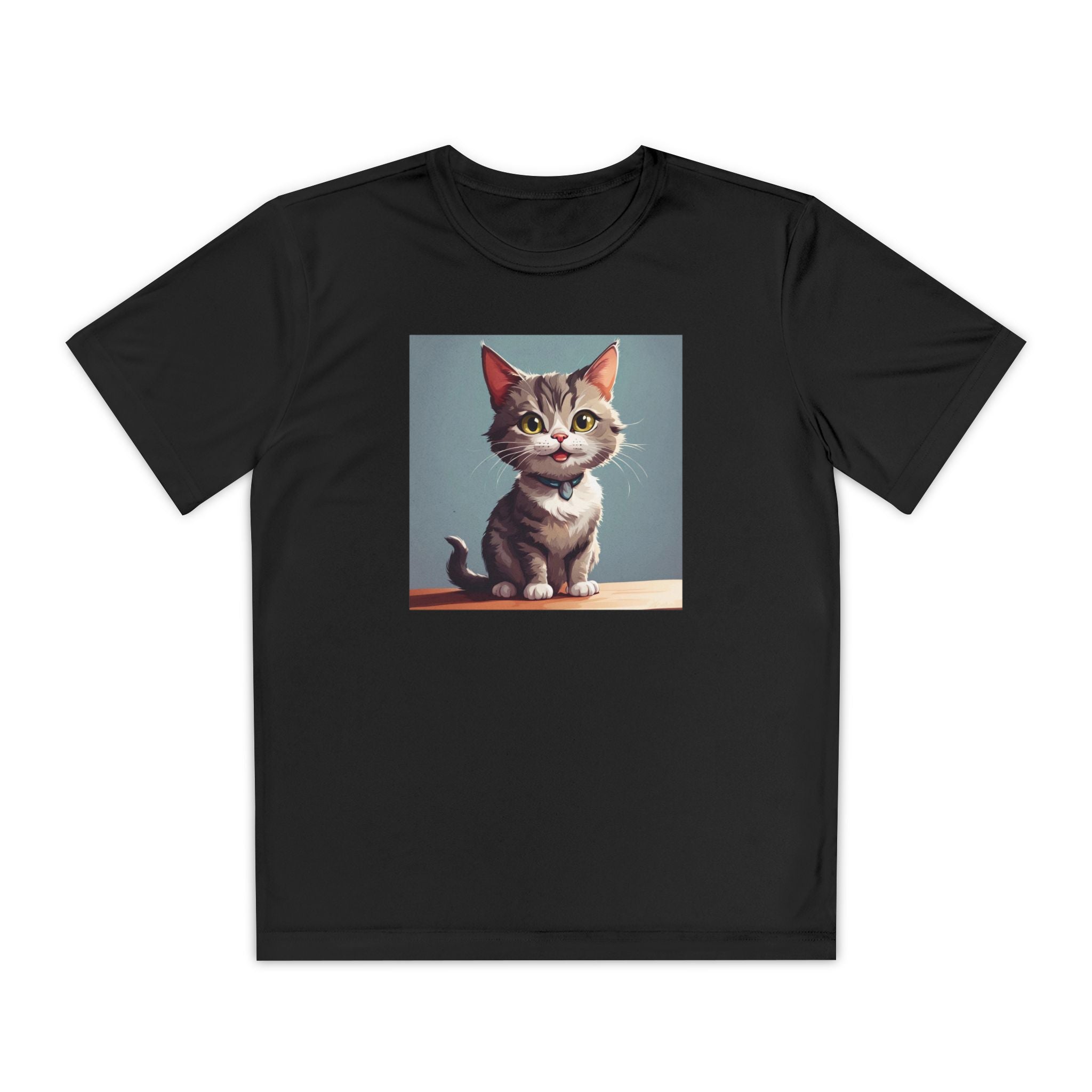 Youth Tee, Cute Kitten Graphic Shirt for Kids, Cat Lover Gift, Animal Theme Top, Children's Clothing, Feline Print Apparel