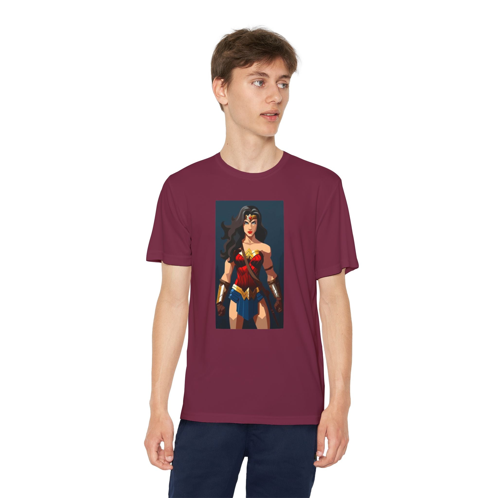 Superhero Youth T-Shirt Sports Graphic Tee, Cool Athletic Shirt for Kids