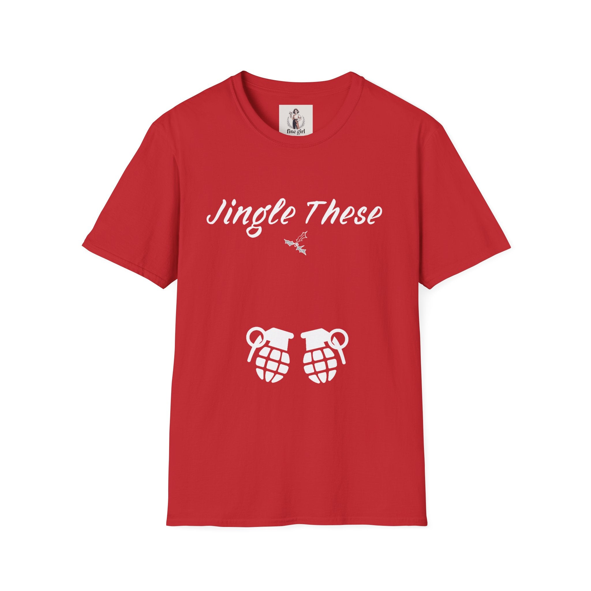Jingle These Hand Grenades Christmas T-Shirt ~ Unisex Softstyle T-Shirt