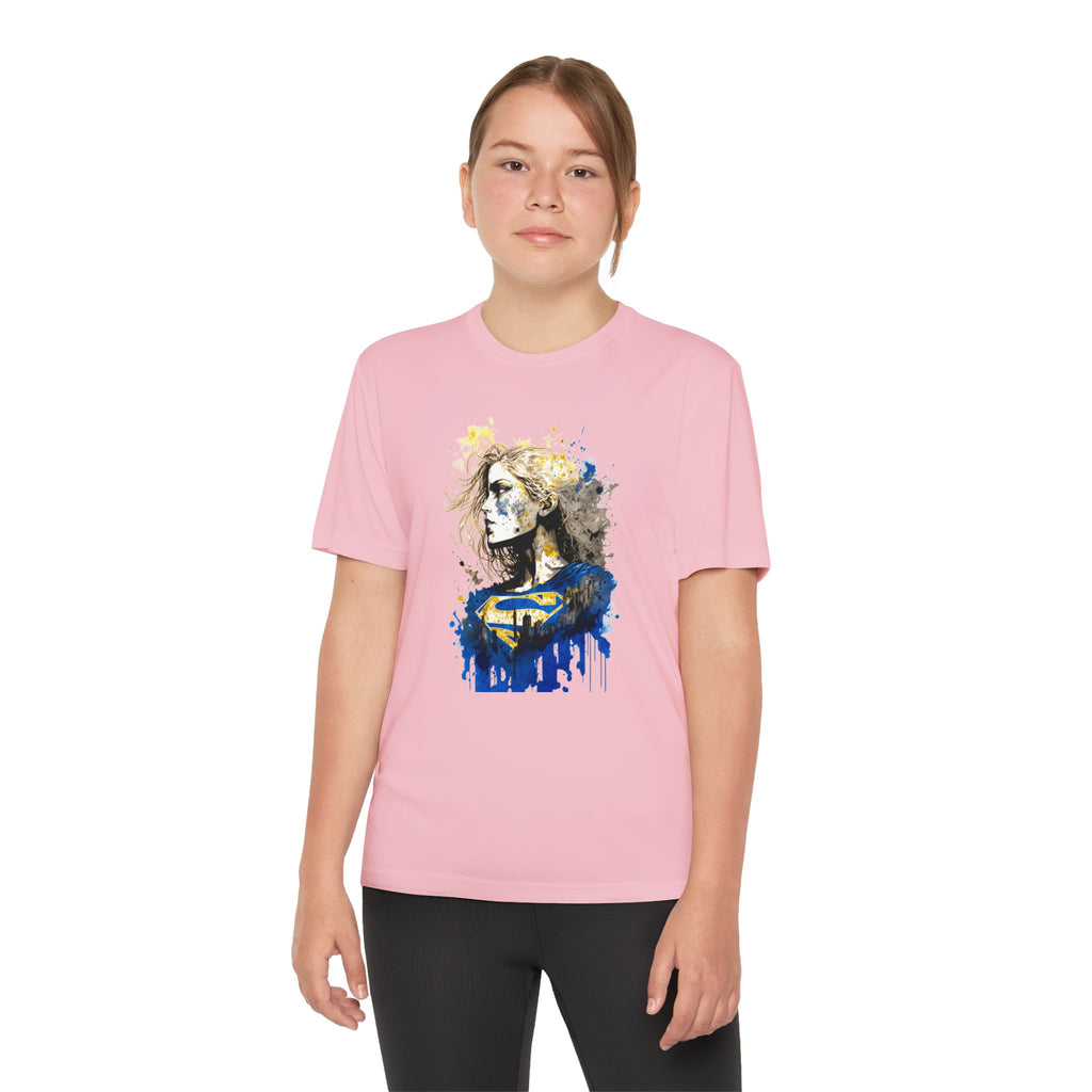 Superhero Youth T-Shirt Sports Graphic Tee, Cool Athletic Shirt for Kids