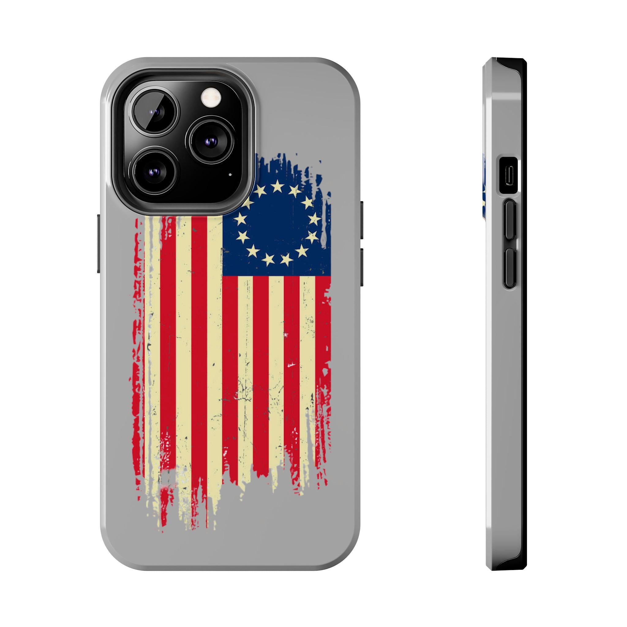 Patriotic Phone Cases with Vintage Flag Design, Tough Case for Independence Day, Memorial Day, 4th of July, Gift for Veterans, USA Pride