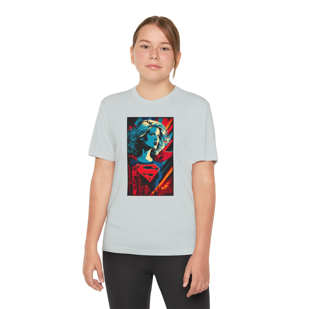 Superhero Youth T-Shirt Sports Graphic Tee, Cool Athletic Shirt for Kids