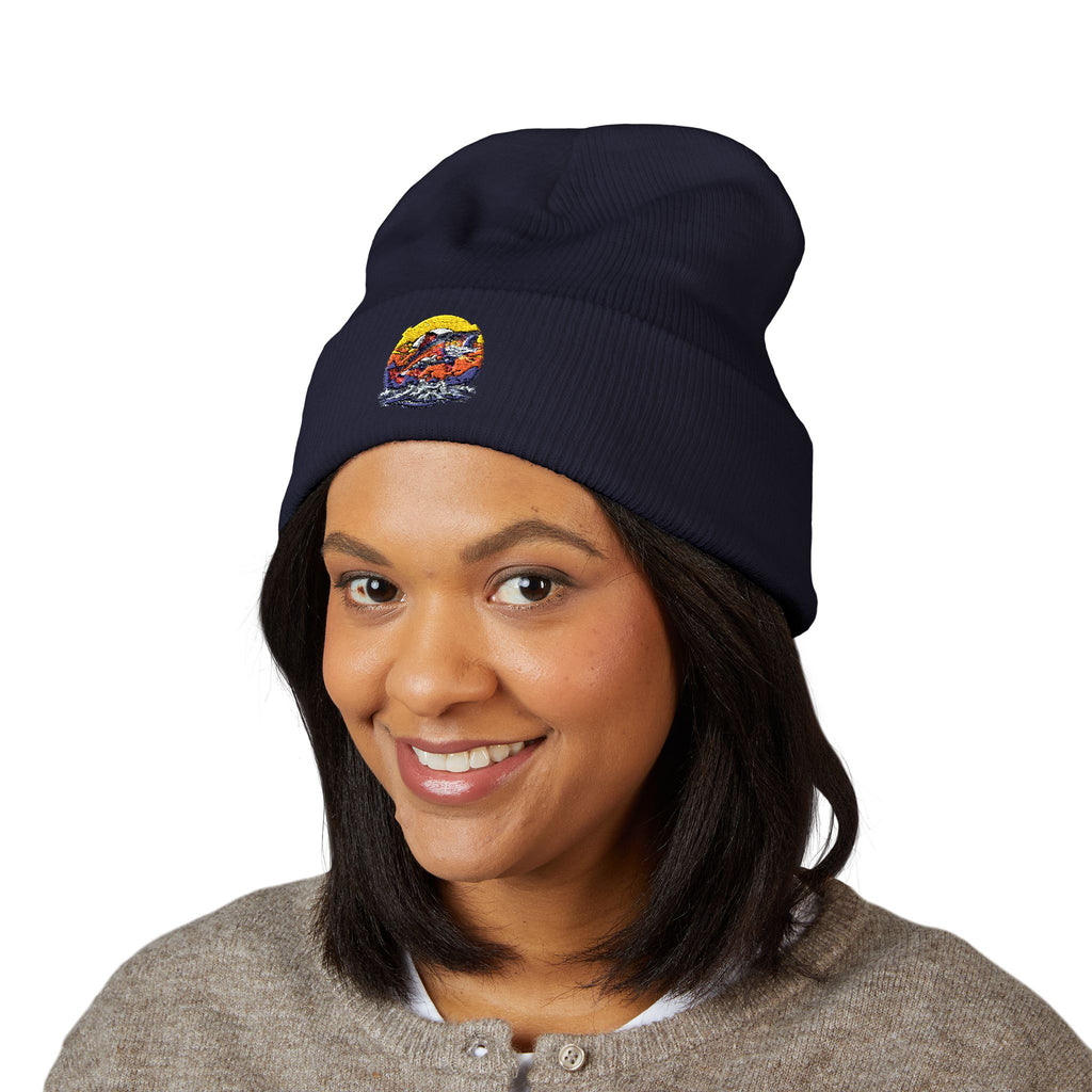 Embroidered Fishing Beanie, Fisherman Gift, Outdoor Apparel, Fishing Gear, Angler Hat, Fishing Lure Beanie