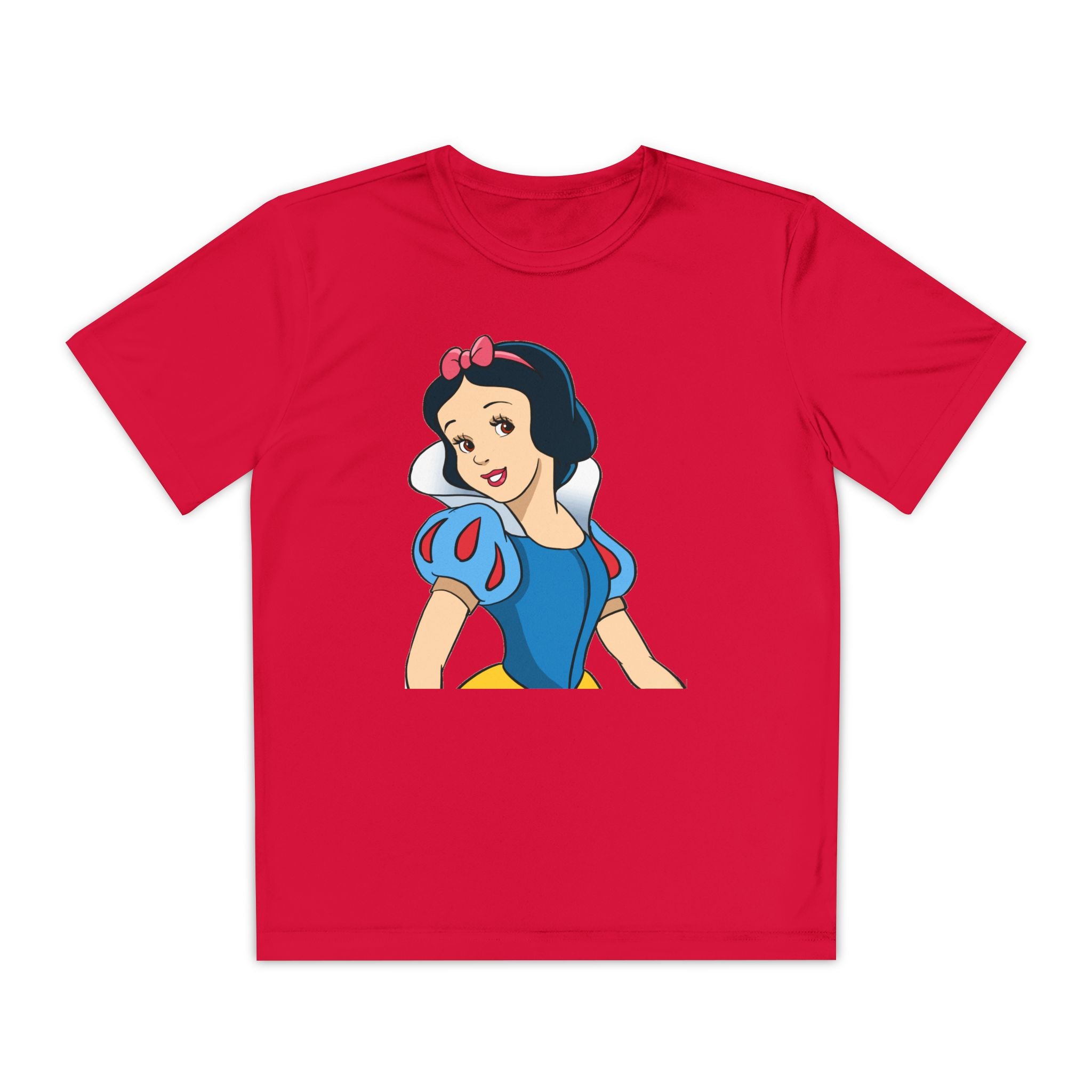 Snow White Youth T-Shirt Sports Graphic Tee, Cool Athletic Shirt for Kids, Perfect for Sports Events, Team Spirit