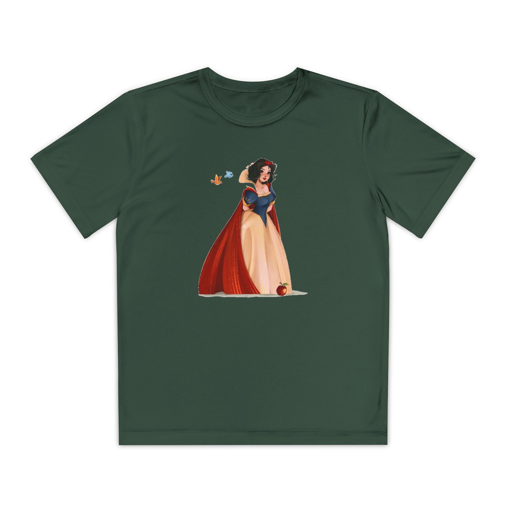 Snow White Youth T-Shirt Sports Graphic Tee, Cool Athletic Shirt for Kids, Perfect for Sports Events, Team Spirit