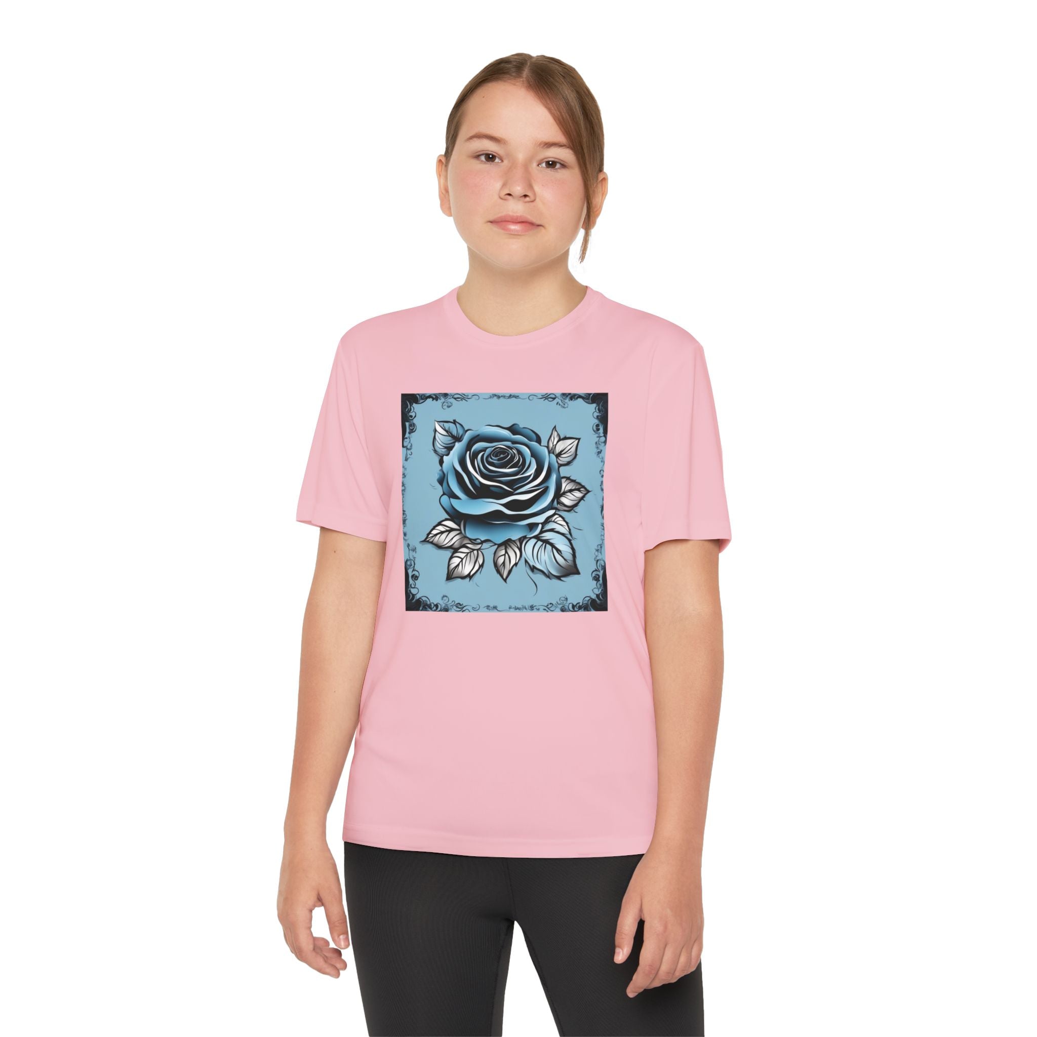 Flower Youth Tshirt, Girls Floral Tee, Kids Spring Shirt, Children's Botanical Top, Teen Blossom T-Shirt