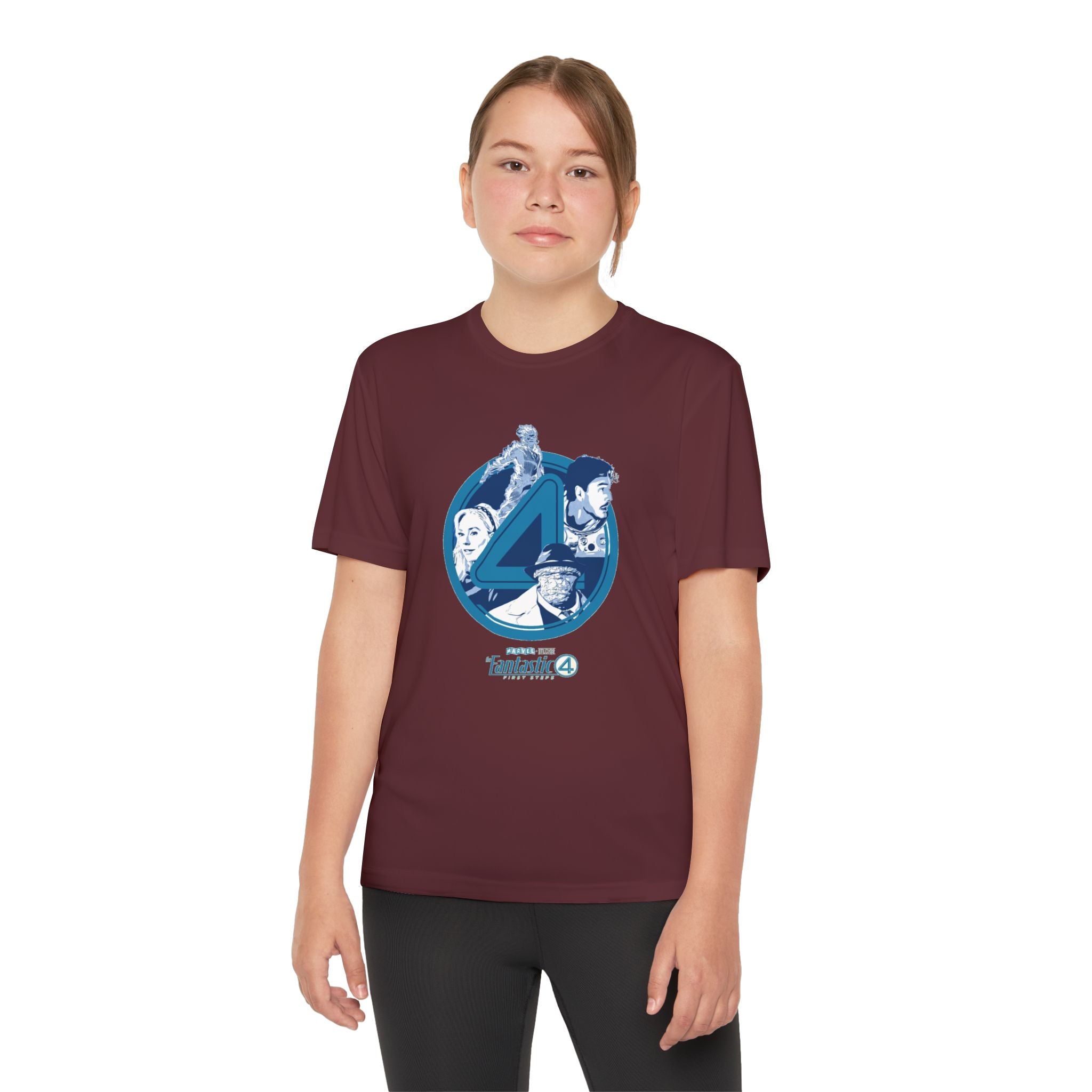 Fantastic 4 Youth T-Shirt Sports Graphic Tee, Cool Athletic Shirt for Kids, Perfect for Sports Events, Team Spirit