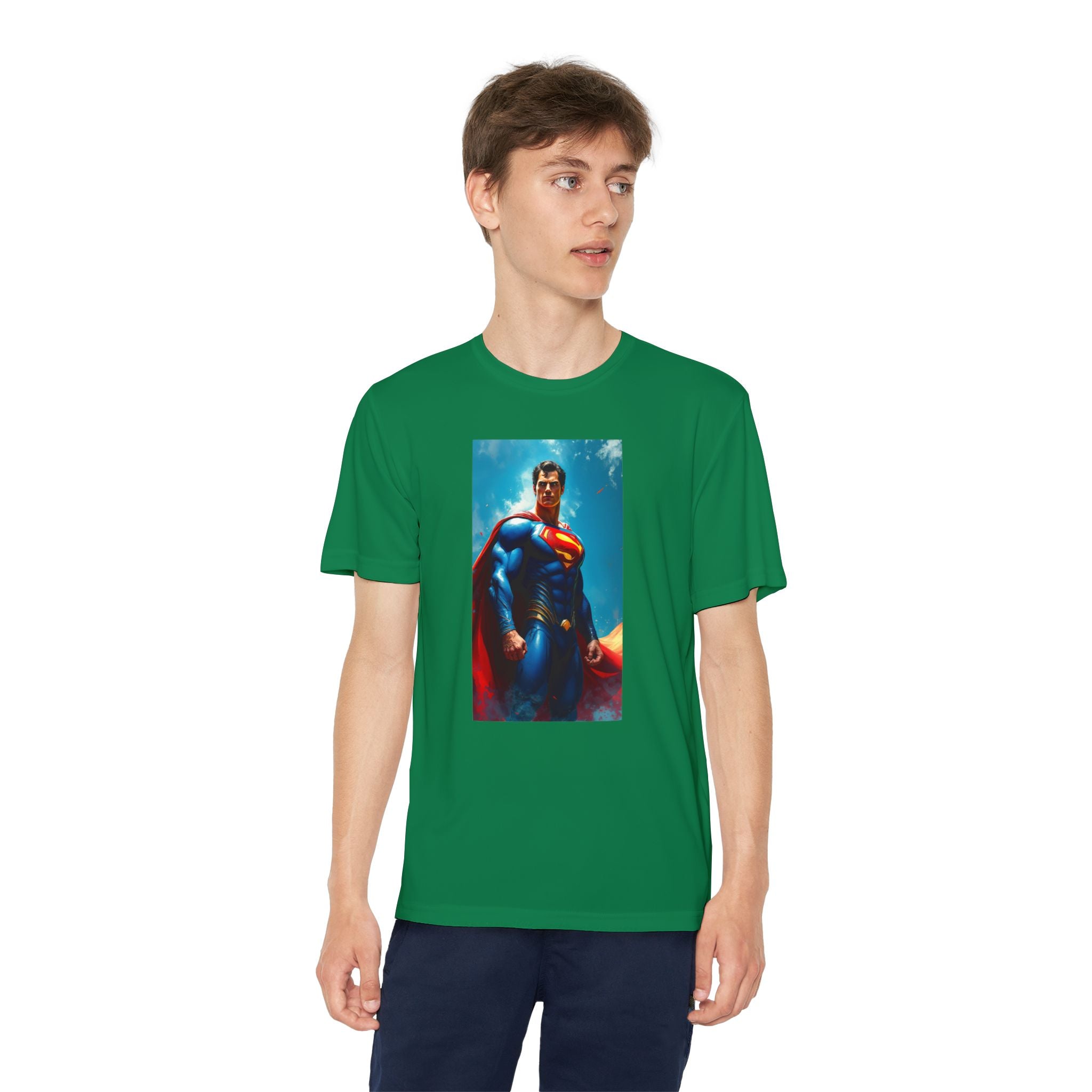 Superman Superhero Marvel T-Shirt, Youth Competitor Tee,  Kids Comic Book Hero Top, Children's Graphic Tee, Youth Super Power T-Shirt