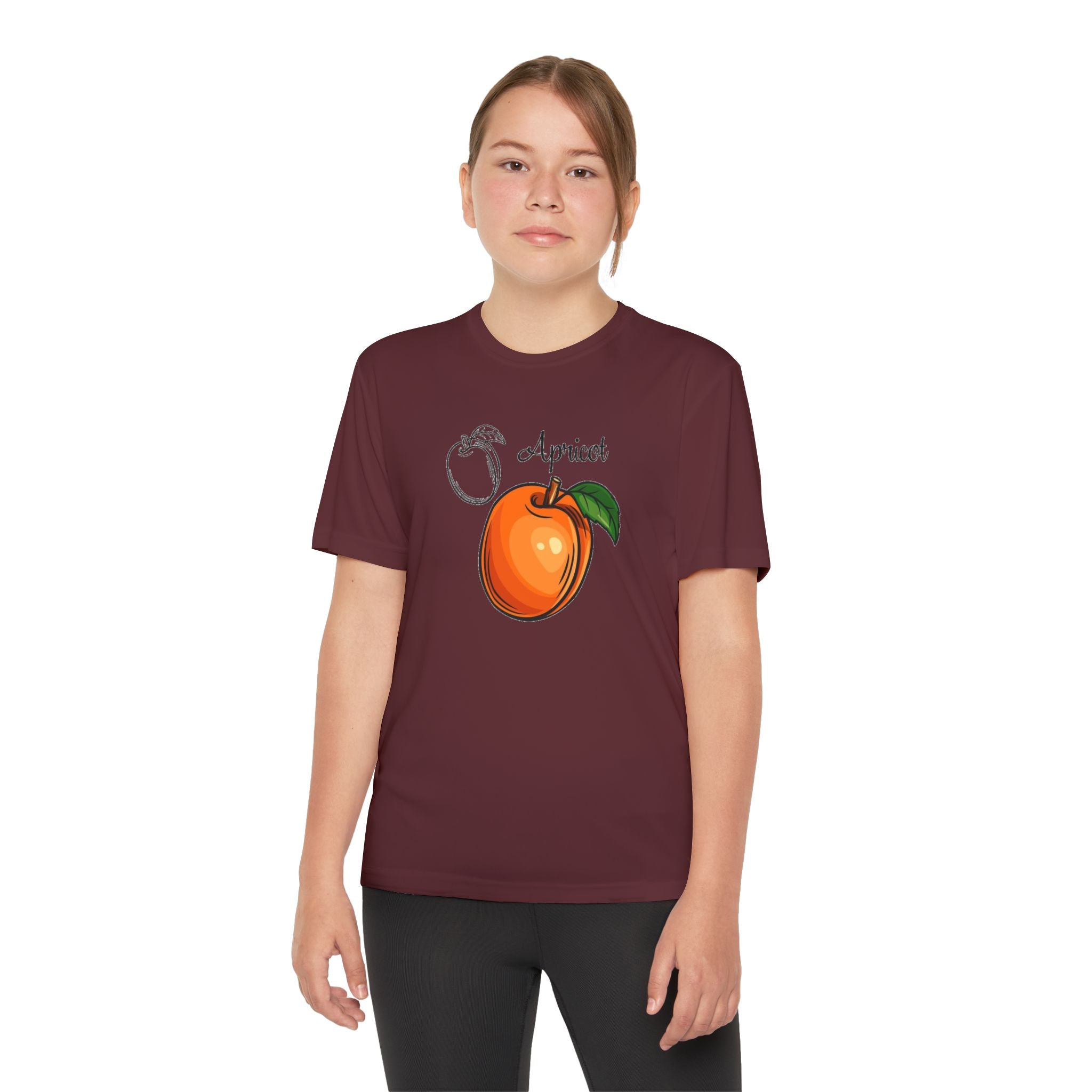 Apricot Youth T-Shirt Sports Graphic Tee, Cool Athletic Shirt for Kids, Perfect for Sports Events, Team Spirit