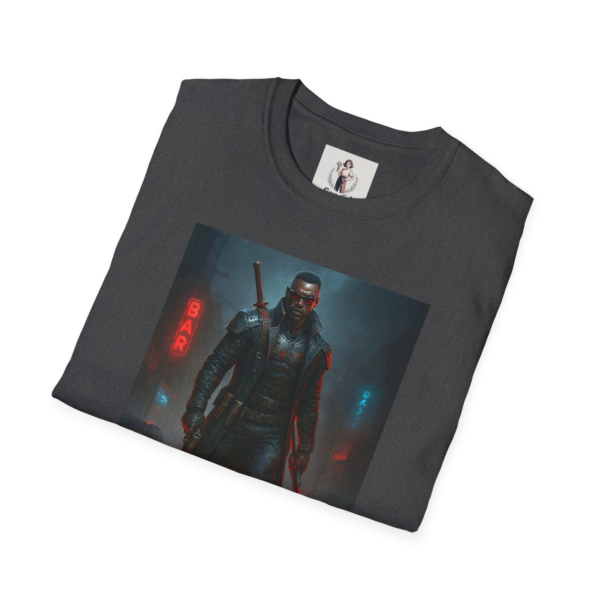 Blade Superhero Marvel Unisex Softstyle T-Shirt, Comic Book Tee, Geeky Clothing, Cosplay Costume Top
