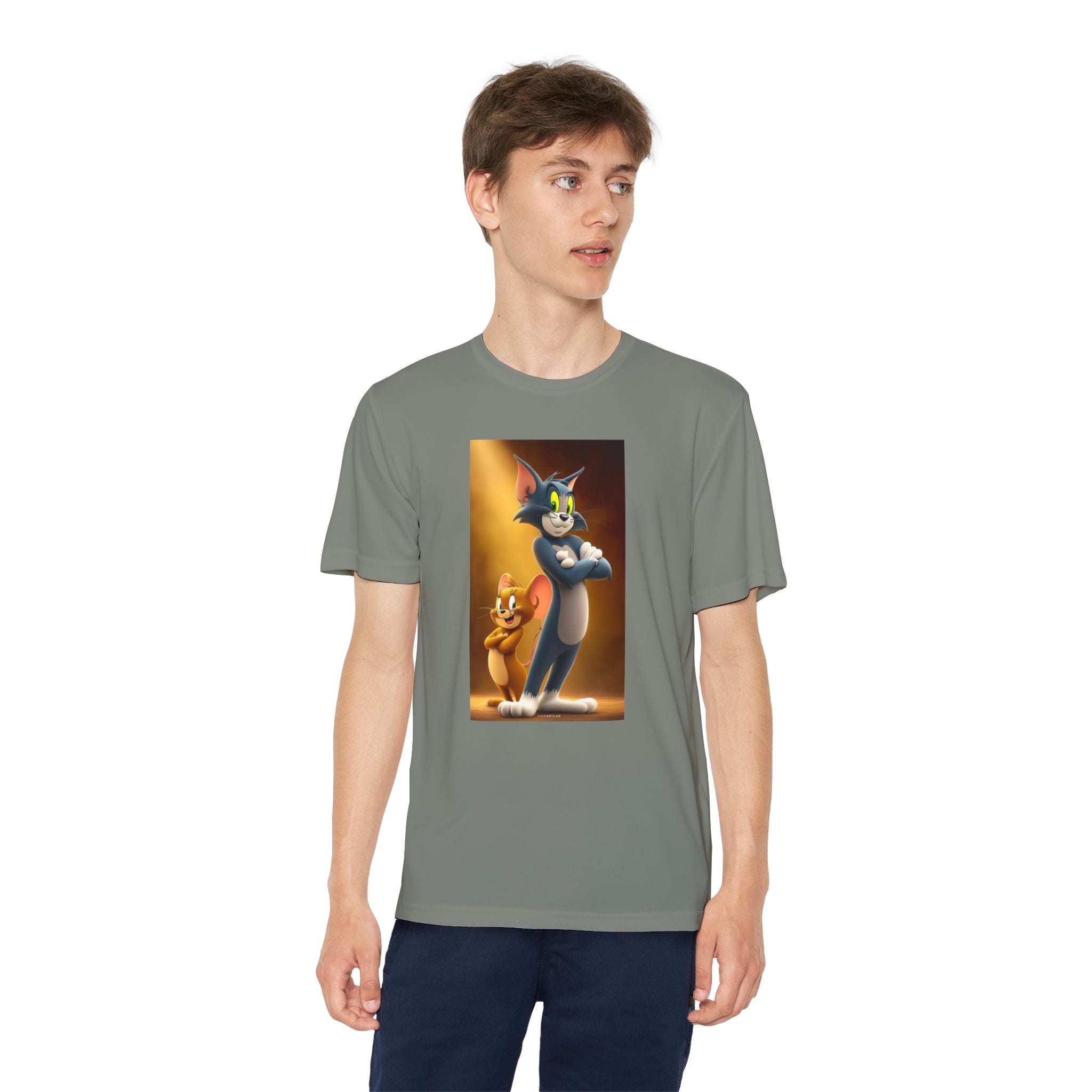 Youth Competitor Tee with Tom And Jerry design, Cartoon Graphic Kid's T-Shirt, Kids Tee, Children's Clothing, Funny Tee for Boys and Girls