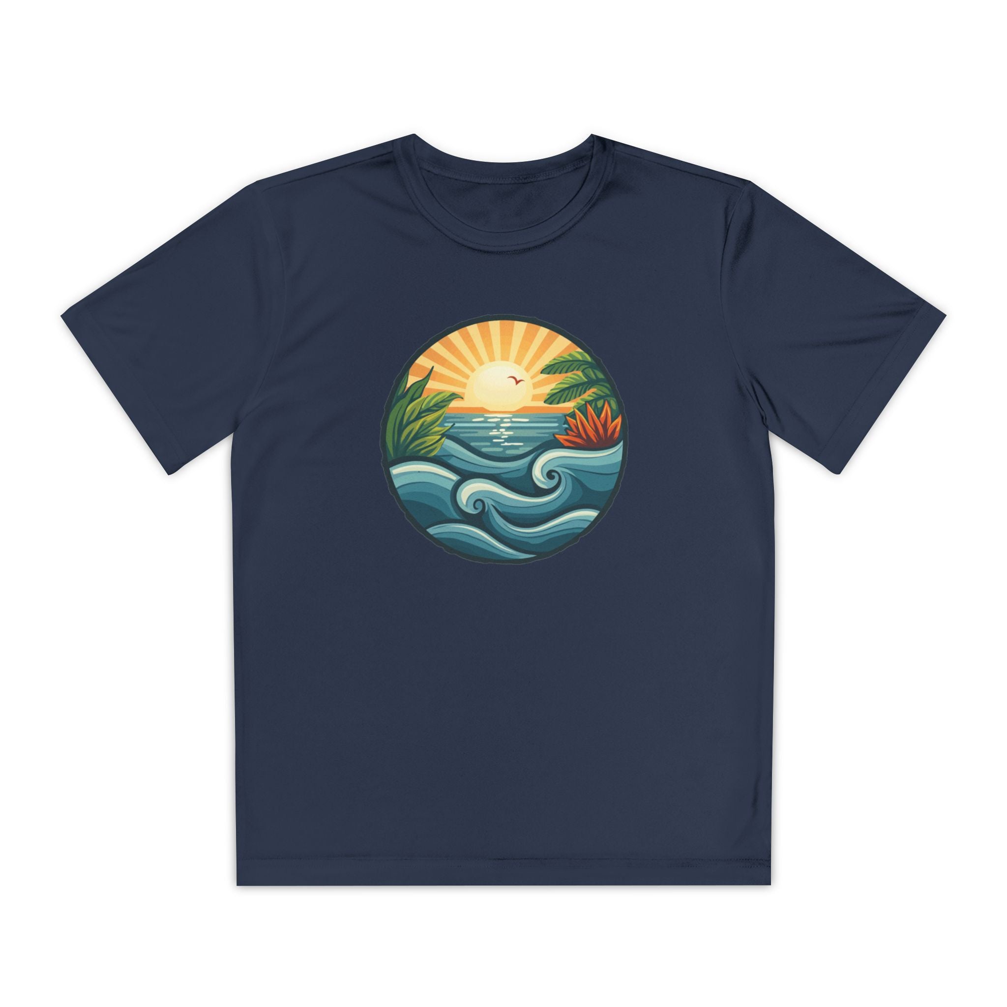 Beach Shirt Youth Competitor Tee, Kids Surf Tee, Summer Vacation Top, Ocean Lover T-Shirt, Coastal Clothing