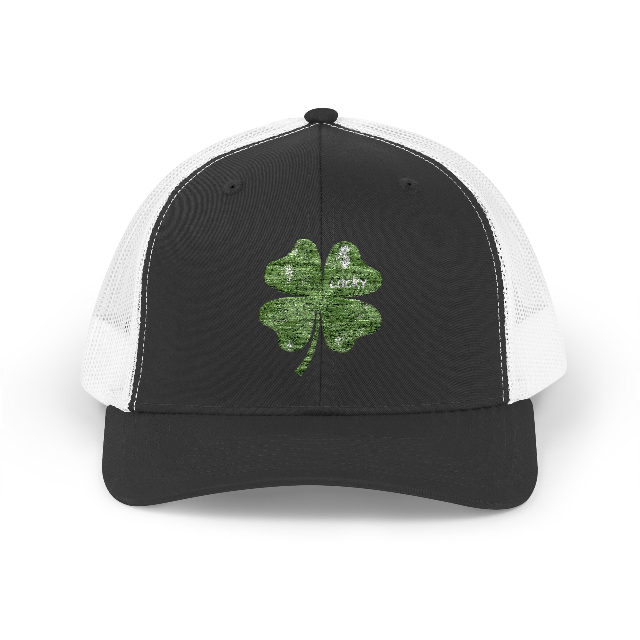 St. Patrick's Day Lucky 4-Leaf Clover Snapback Trucker Cap