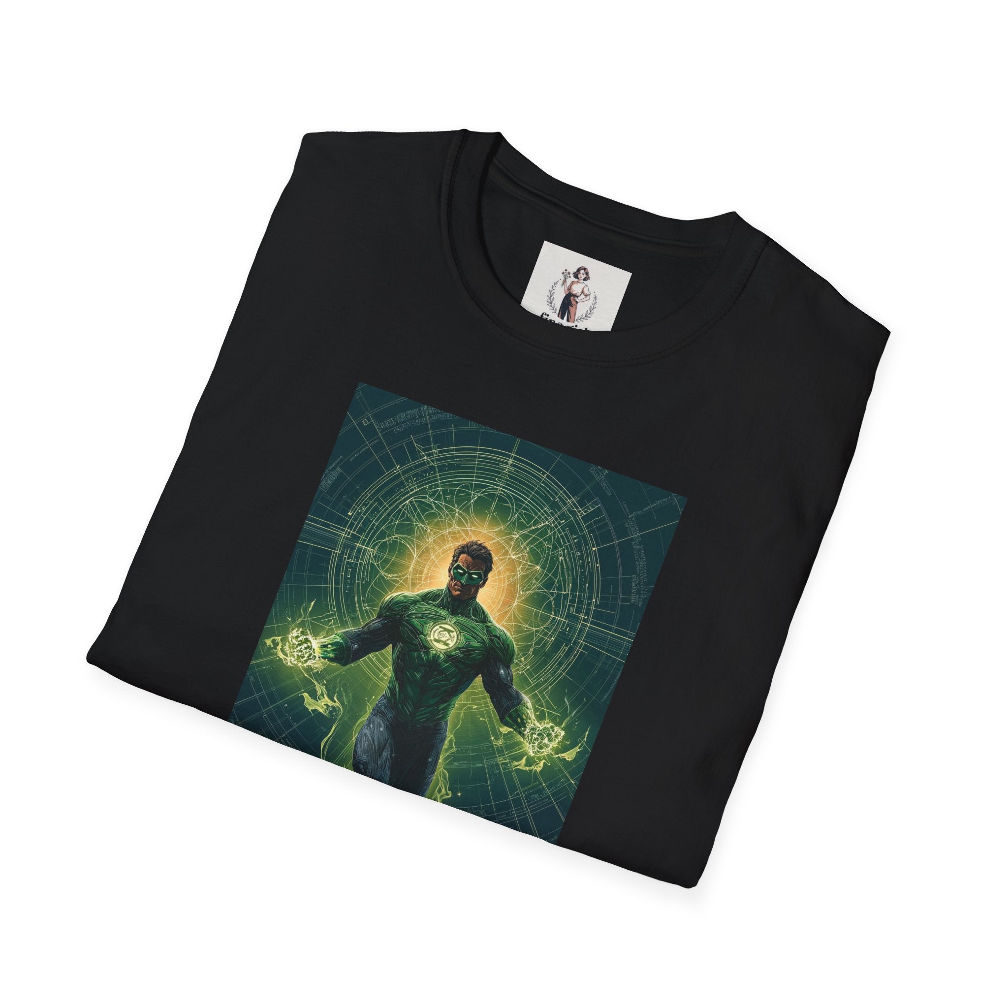 Green Lantern Superhero Marvel Unisex Softstyle T-Shirt, Comic Book Tee, Graphic Novel Shirt, Geeky Clothing, Cosplay Costume Top