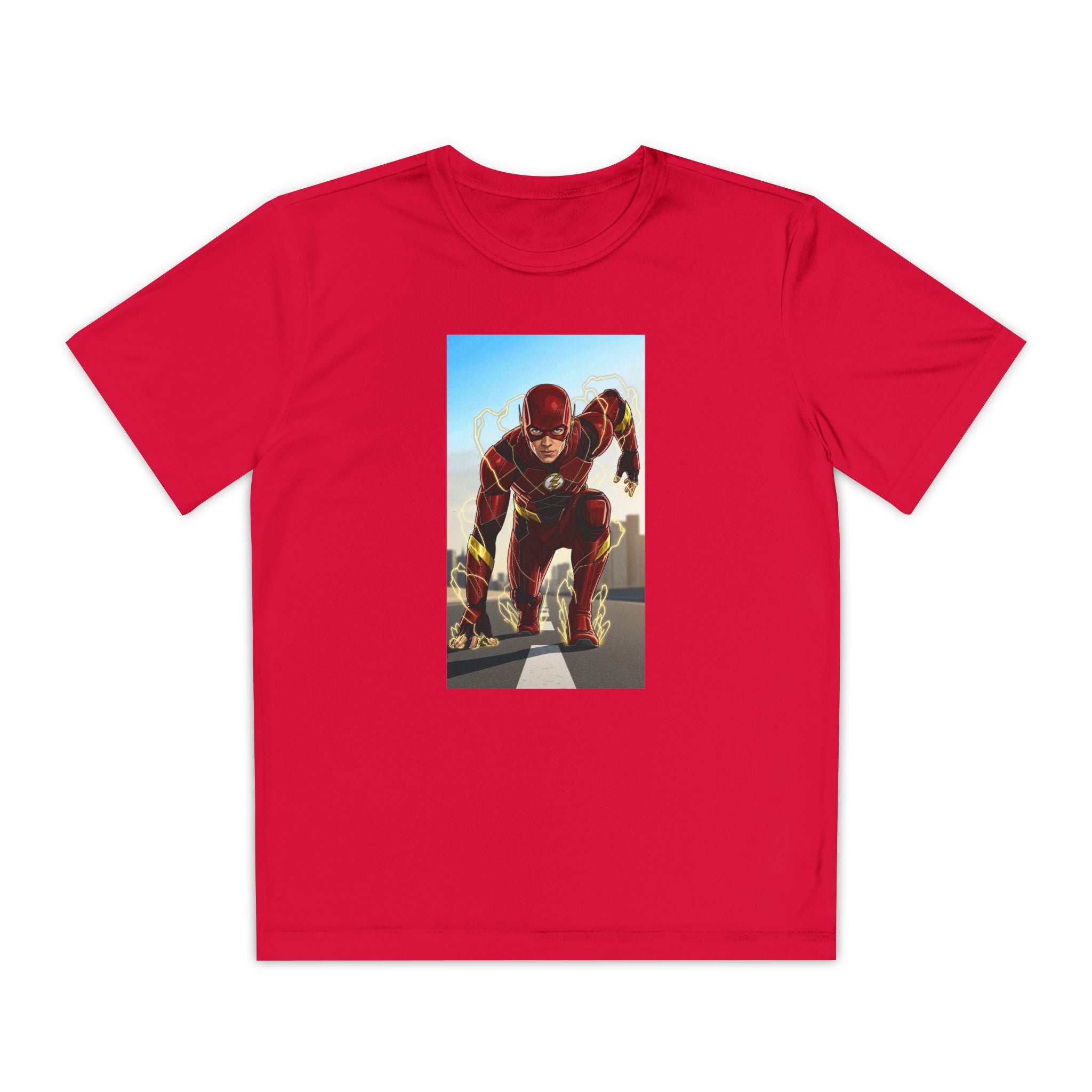 The Flash Superhero Marvel Youth T-Shirt, Kid's Superhero Tee, Children's Graphic Shirt, Comic Book Character Top, Kids Costume Apparel